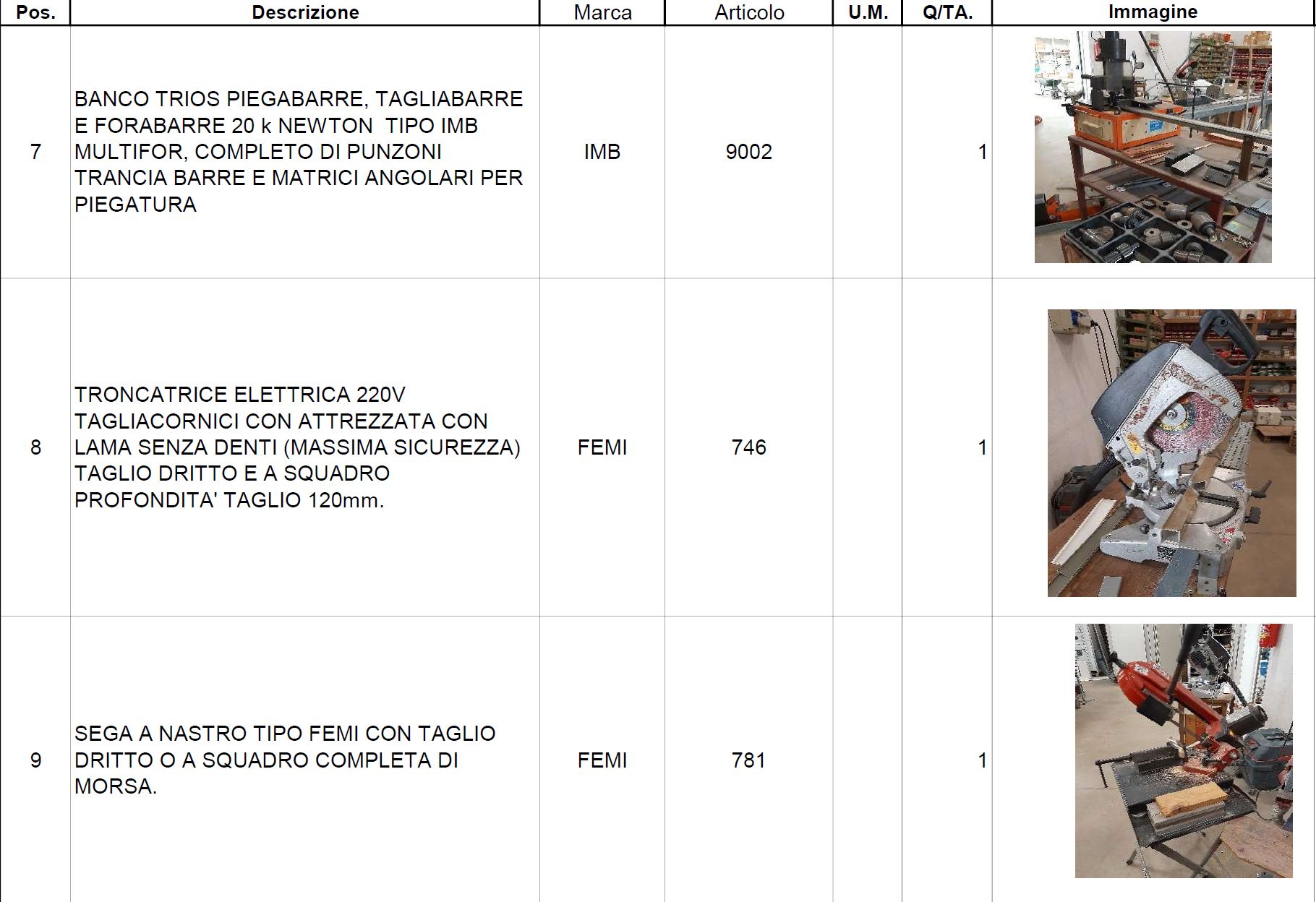 STOCK DI ATTREZZATURA INDUSTRIALE in vendita - foto 3