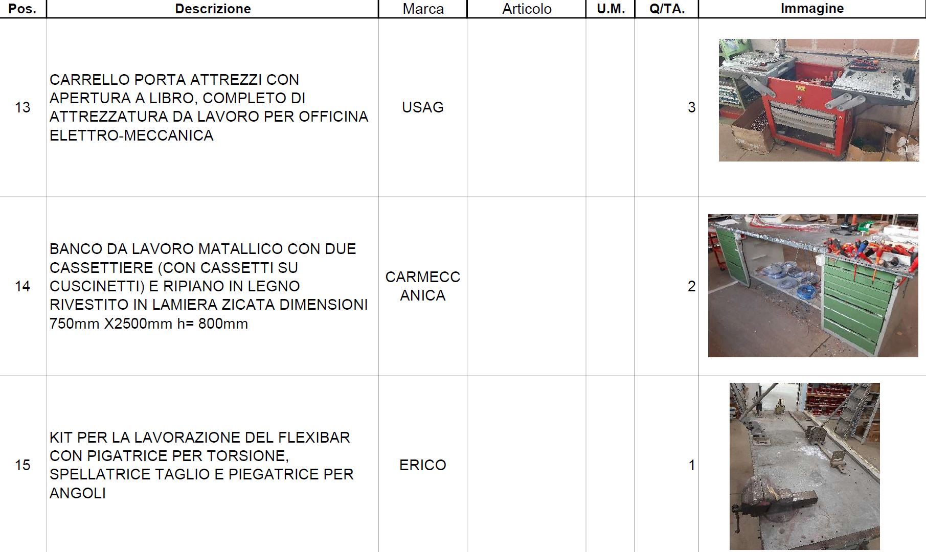 STOCK DI ATTREZZATURA INDUSTRIALE in vendita - foto 7