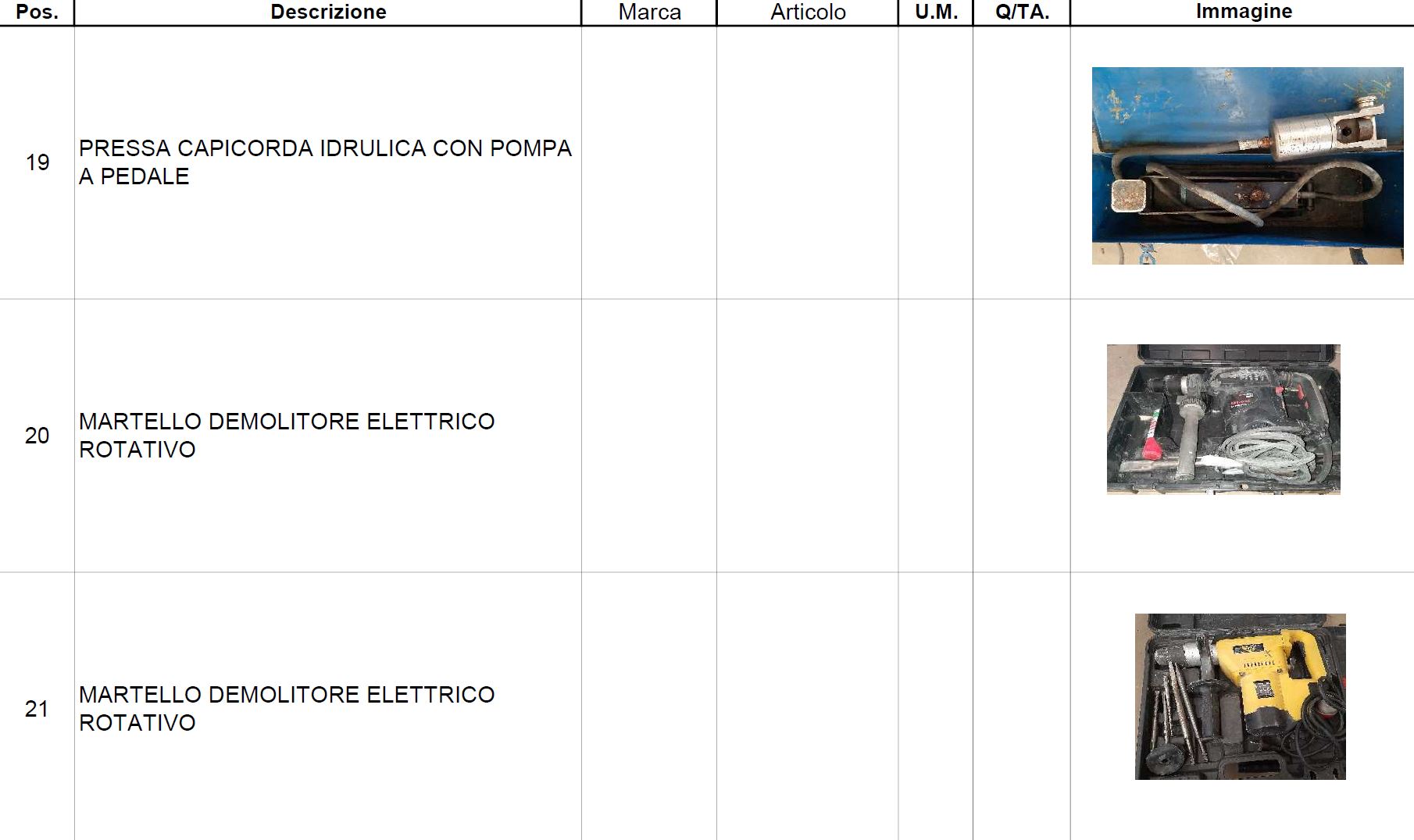 STOCK DI ATTREZZATURA INDUSTRIALE in vendita - foto 11