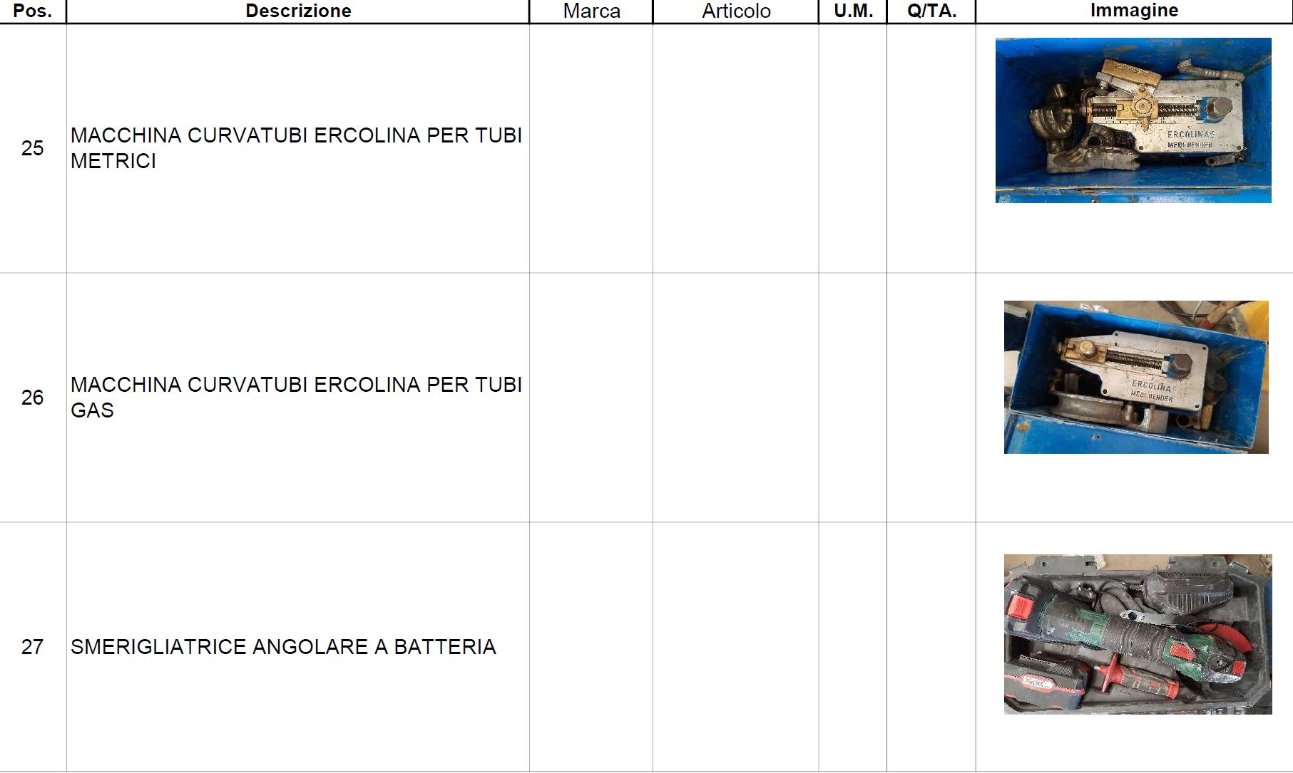 STOCK DI ATTREZZATURA INDUSTRIALE in vendita - foto 8
