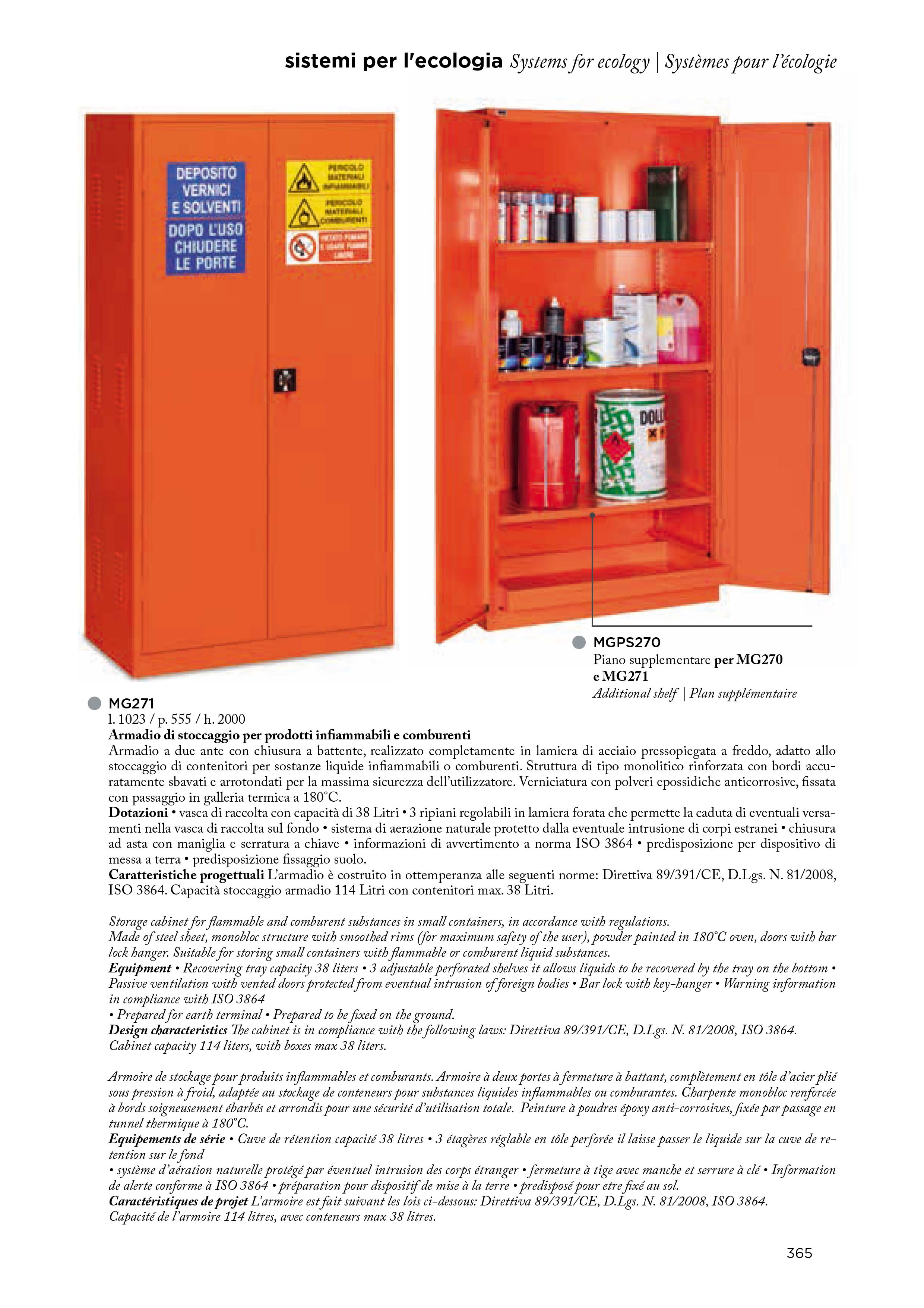 3 ARMADI PER PRODOTTI INFIAMMABILI E COMBURENTI - USATI in vendita - foto 2