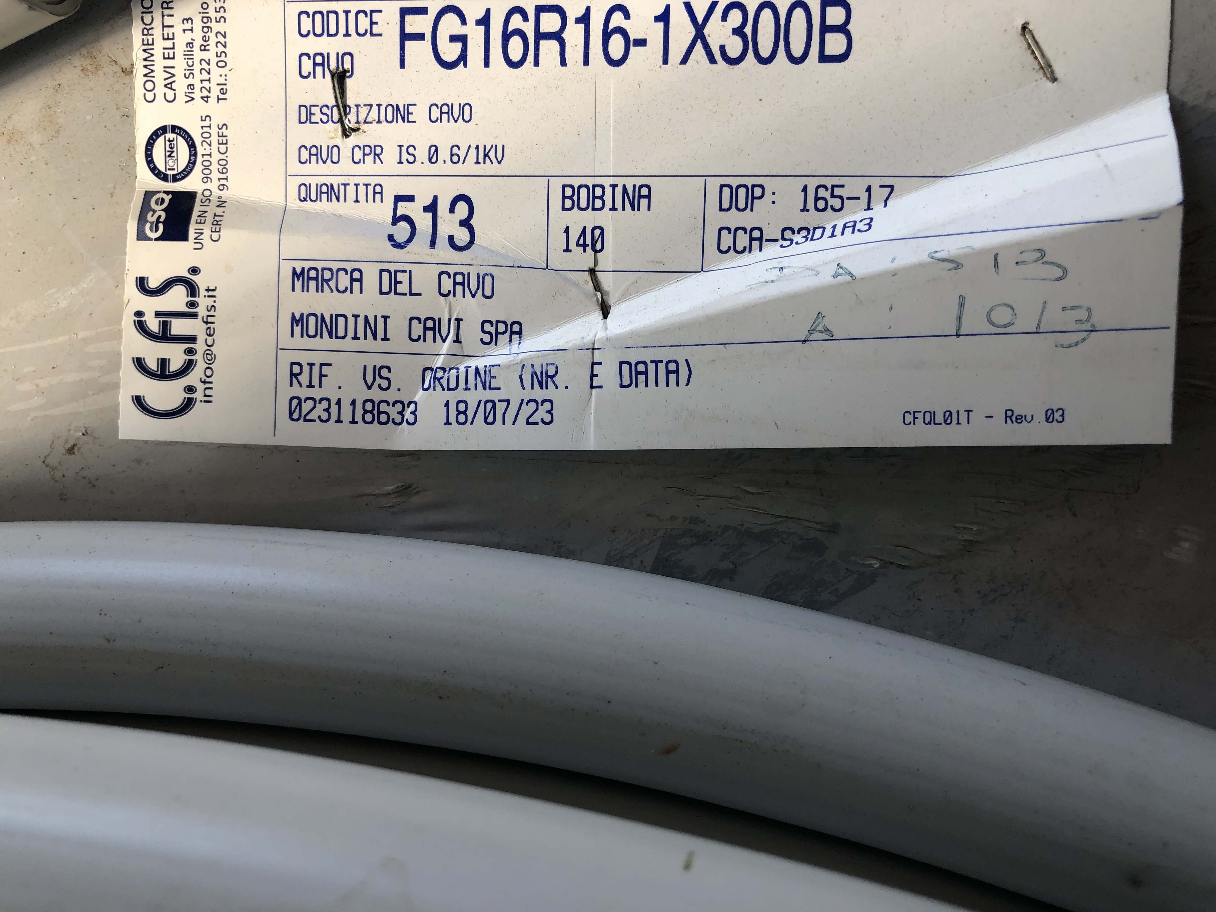 cavo fg16r16 1x300 in vendita - foto 2