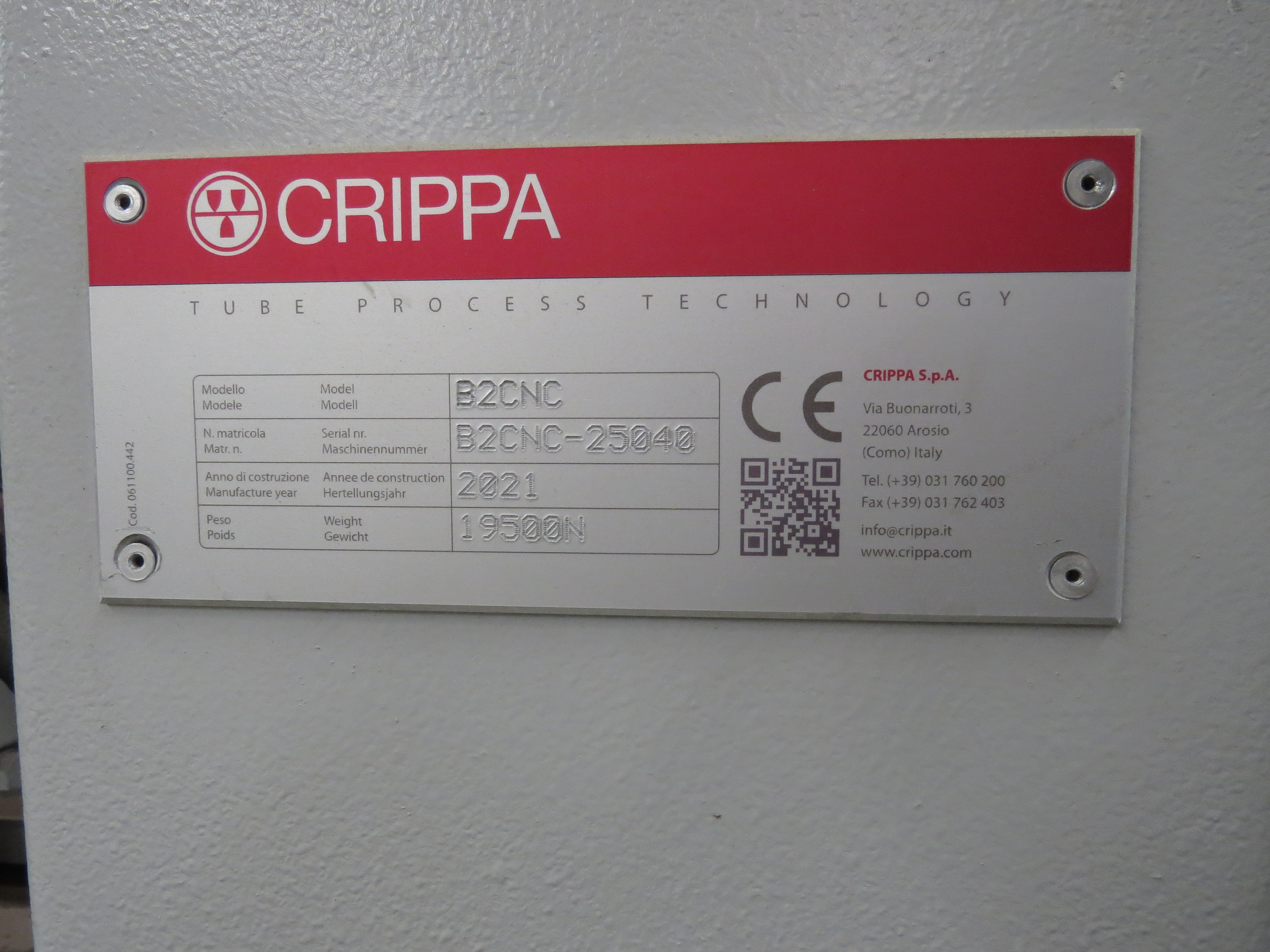 Curvatubi Crippa a controllo numerico B2CNC - Anno 2021 in vendita - foto 4
