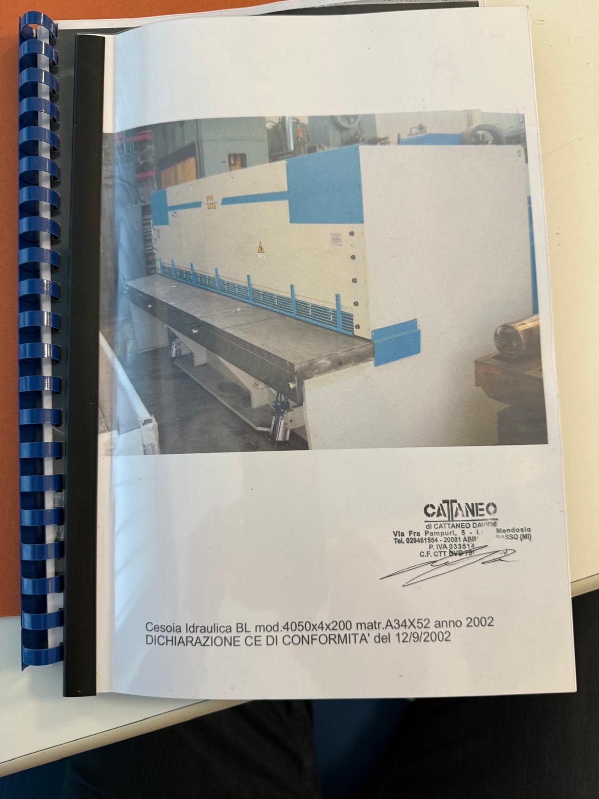 CESOIA A GHIGLIOTTINA BL 4050x4  produzione italiana  in vendita - foto 7