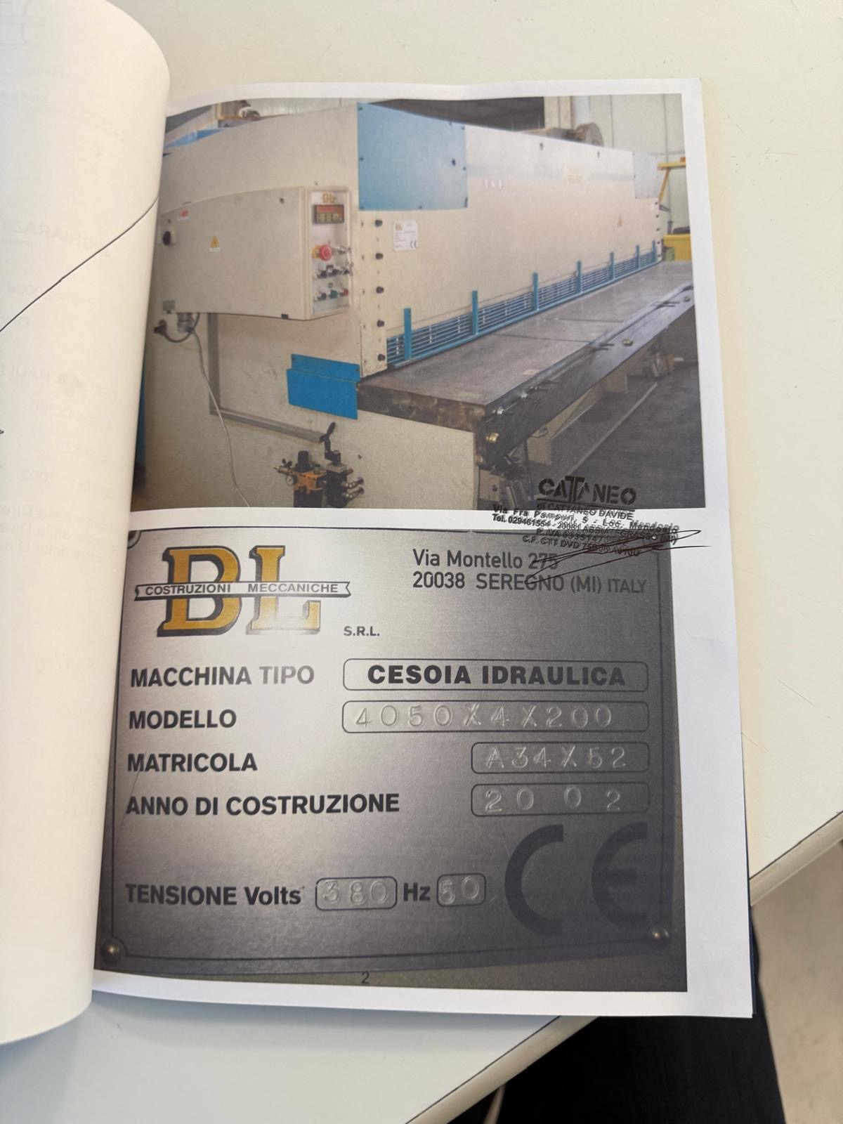 CESOIA A GHIGLIOTTINA BL 4050x4  produzione italiana  in vendita - foto 3
