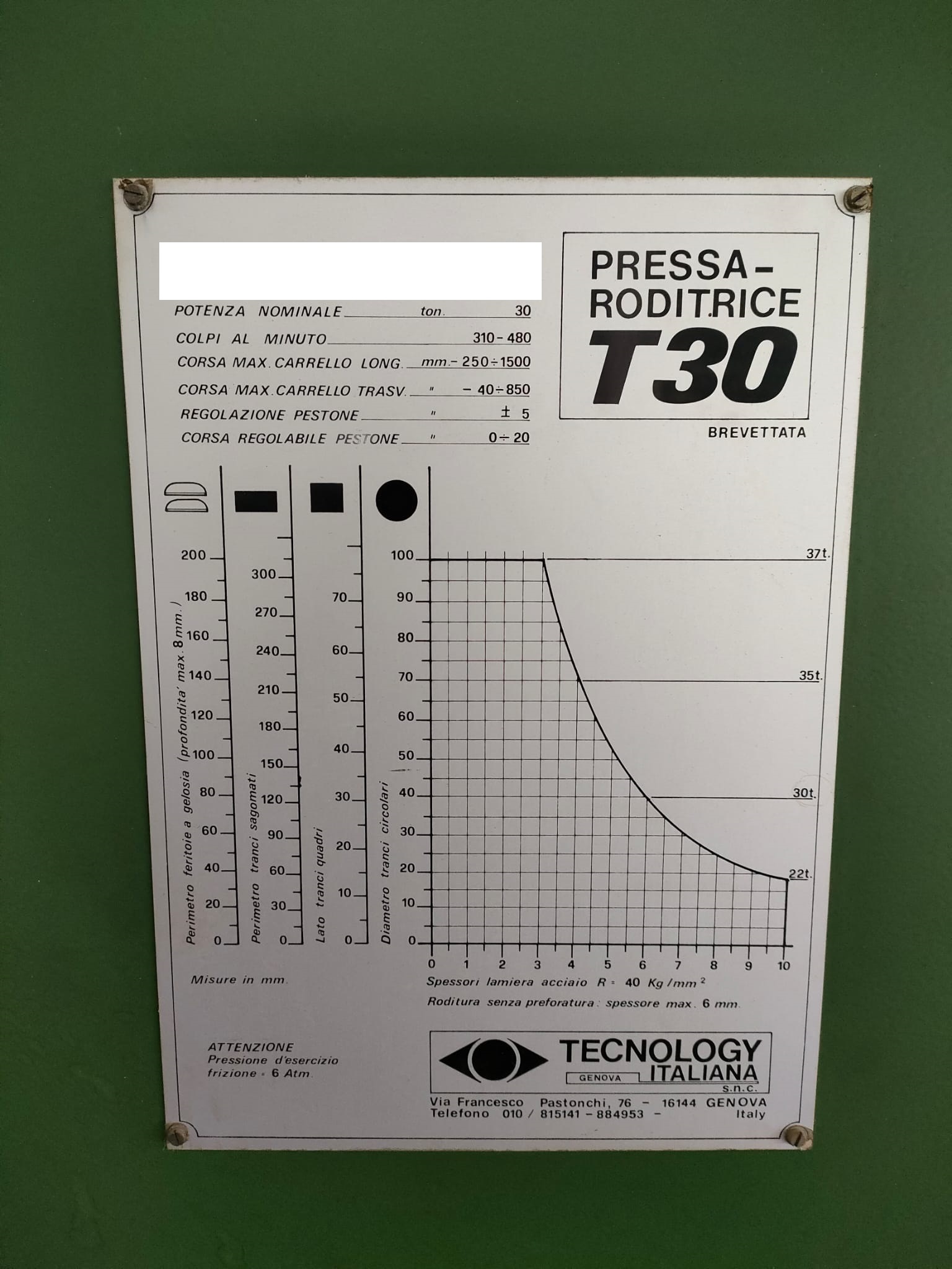 Punzonatrice roditrice Technology T30/0 in vendita - foto 4