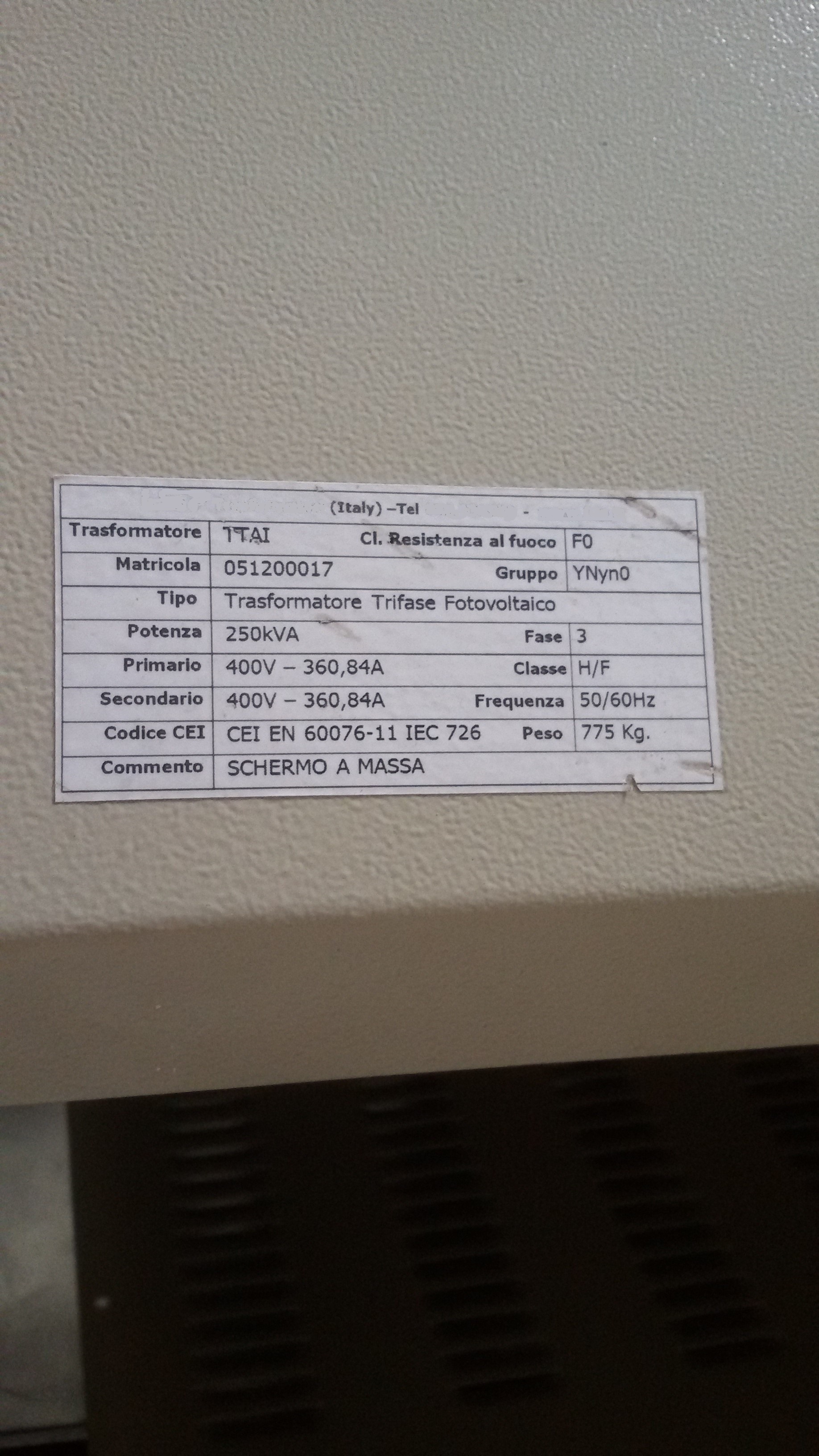 TRASFORMATORE TRIFASE in vendita - foto 4