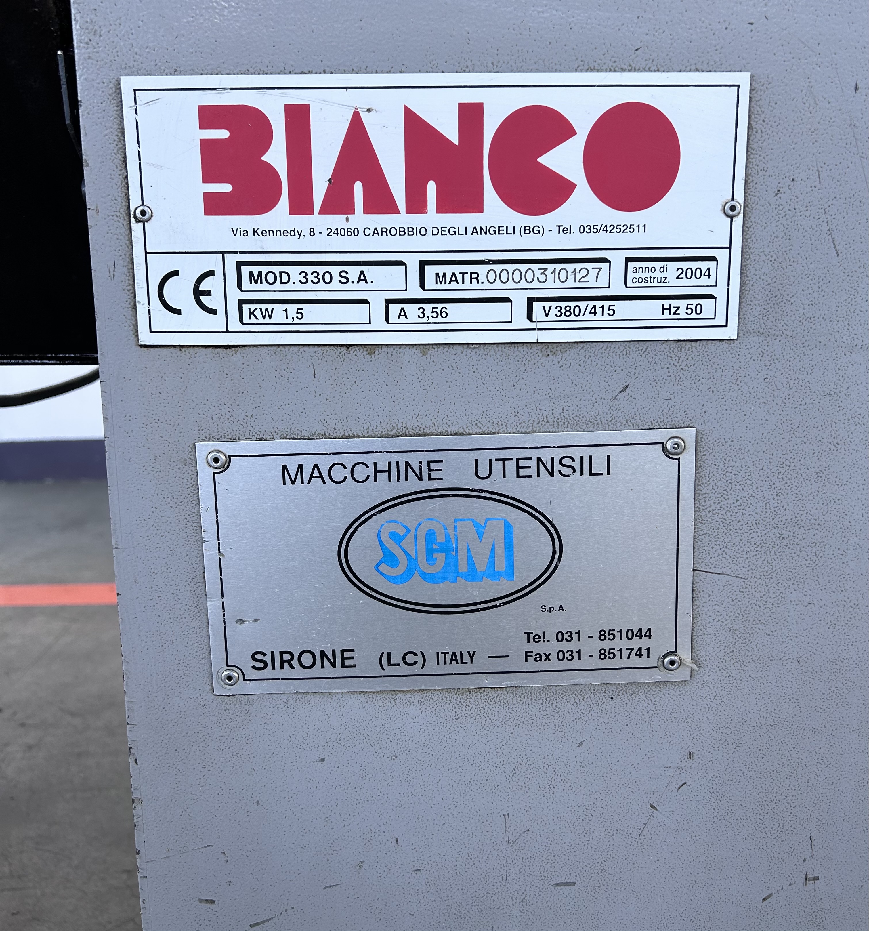 Segatrice a nastro manuale usata Bianco 330 SA in vendita - foto 2