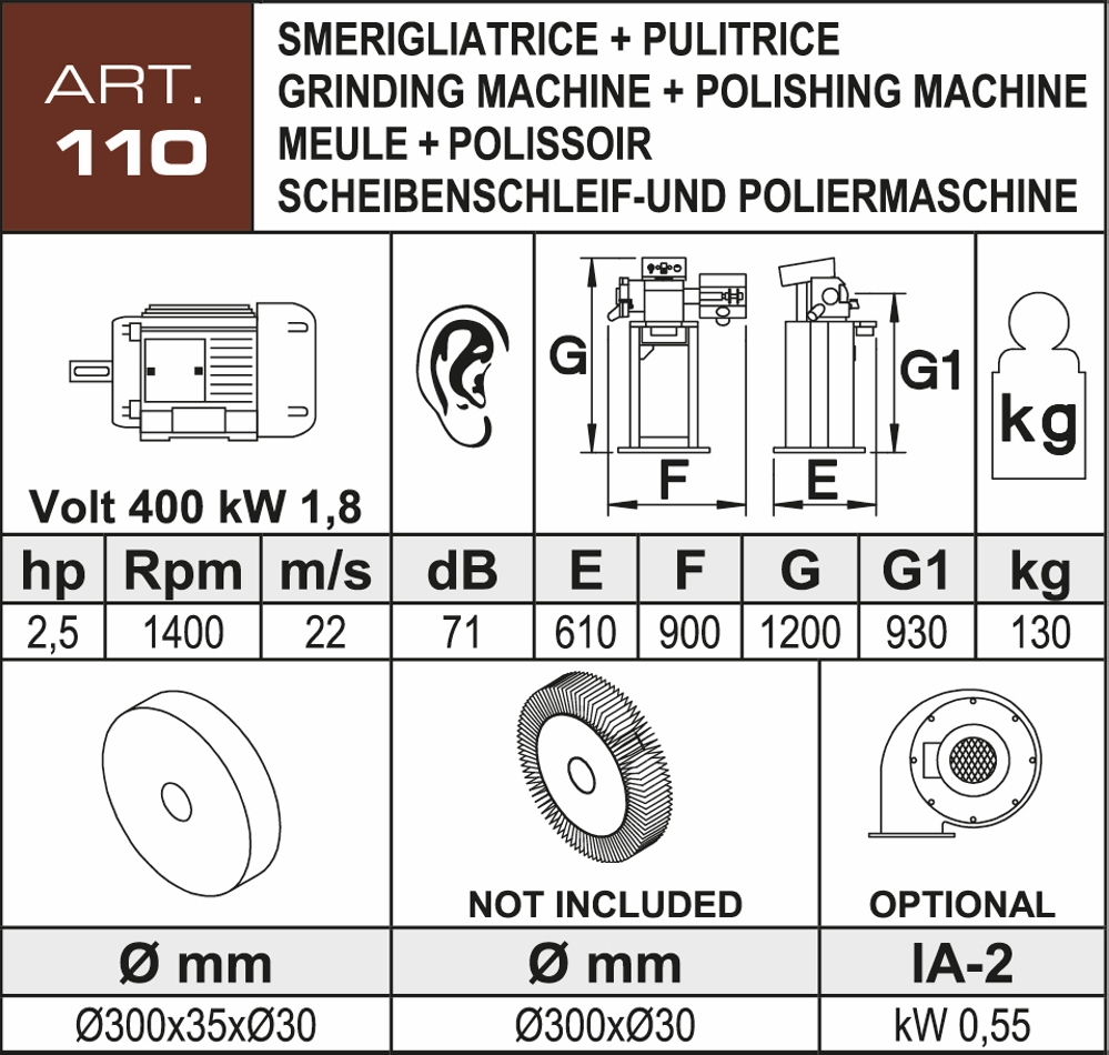 Smerigliatrice Aceti ART.110 Nuova in vendita - foto 2