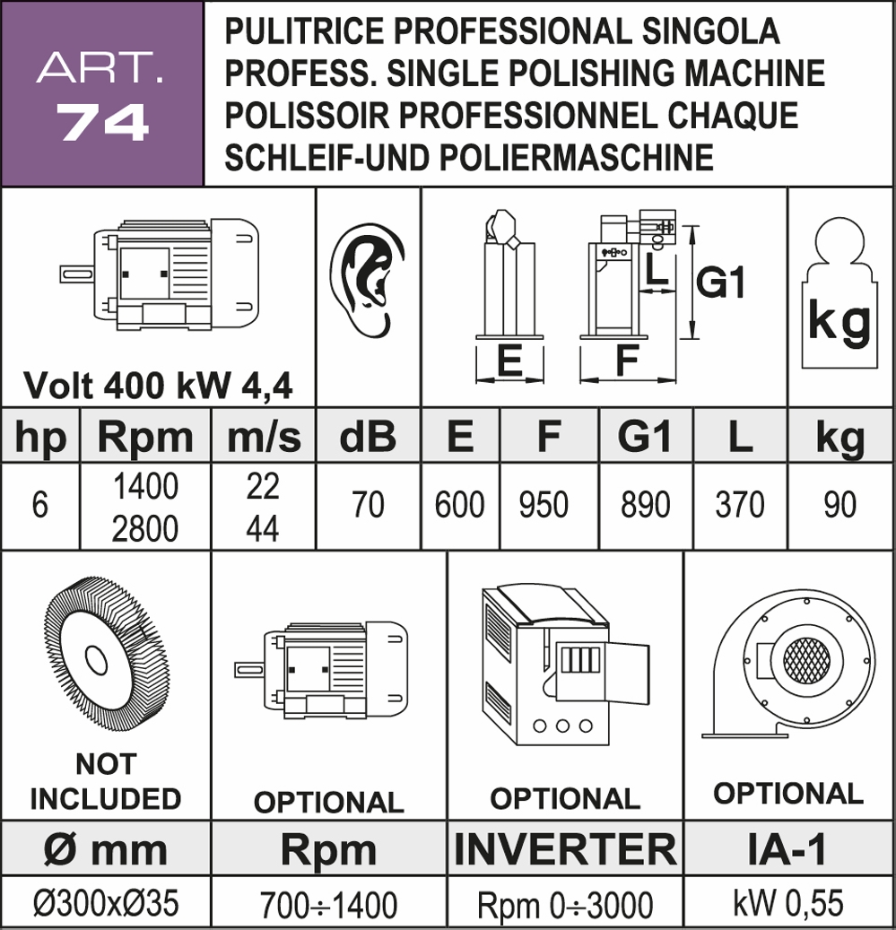 Pulitrice Aceti ART.74 Nuova in vendita - foto 2