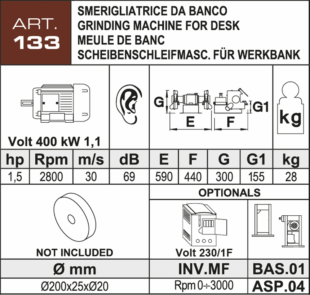 Smerigliatrice Aceti ART.133 Nuova in vendita - foto 2