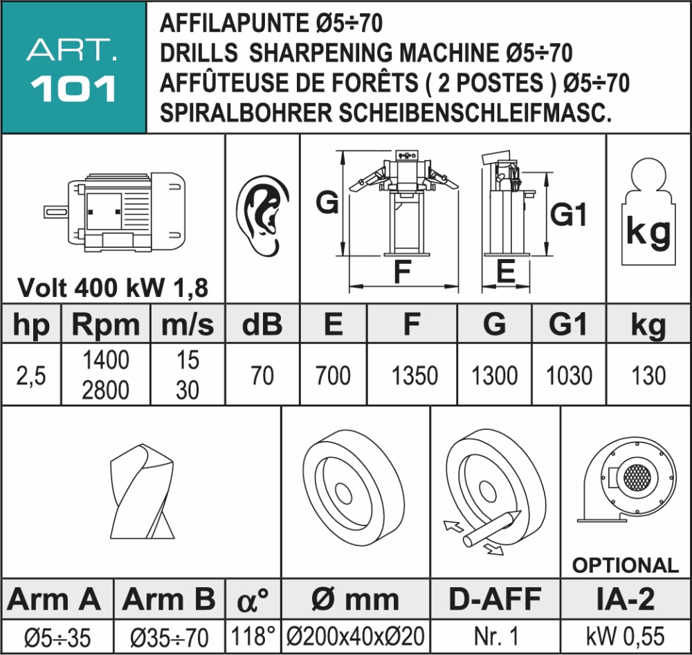 Affilapunte Aceti ART.101 Nuova in vendita - foto 2