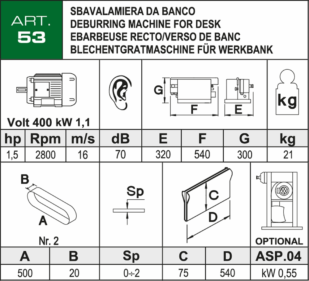 Sbavatrice Aceti ART.53 Nuova in vendita - foto 2