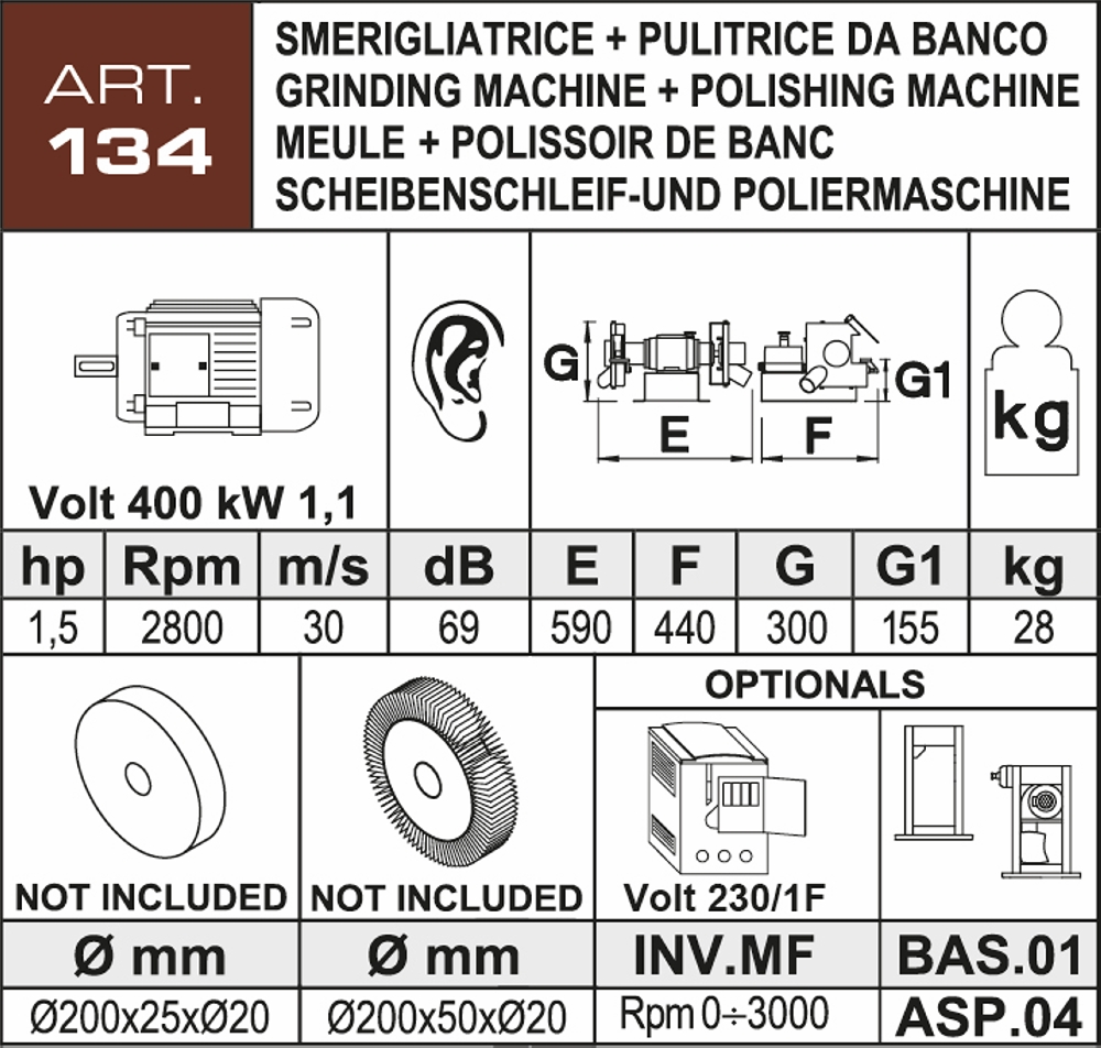 Smerigliatrice Aceti ART.134 Nuova in vendita - foto 2