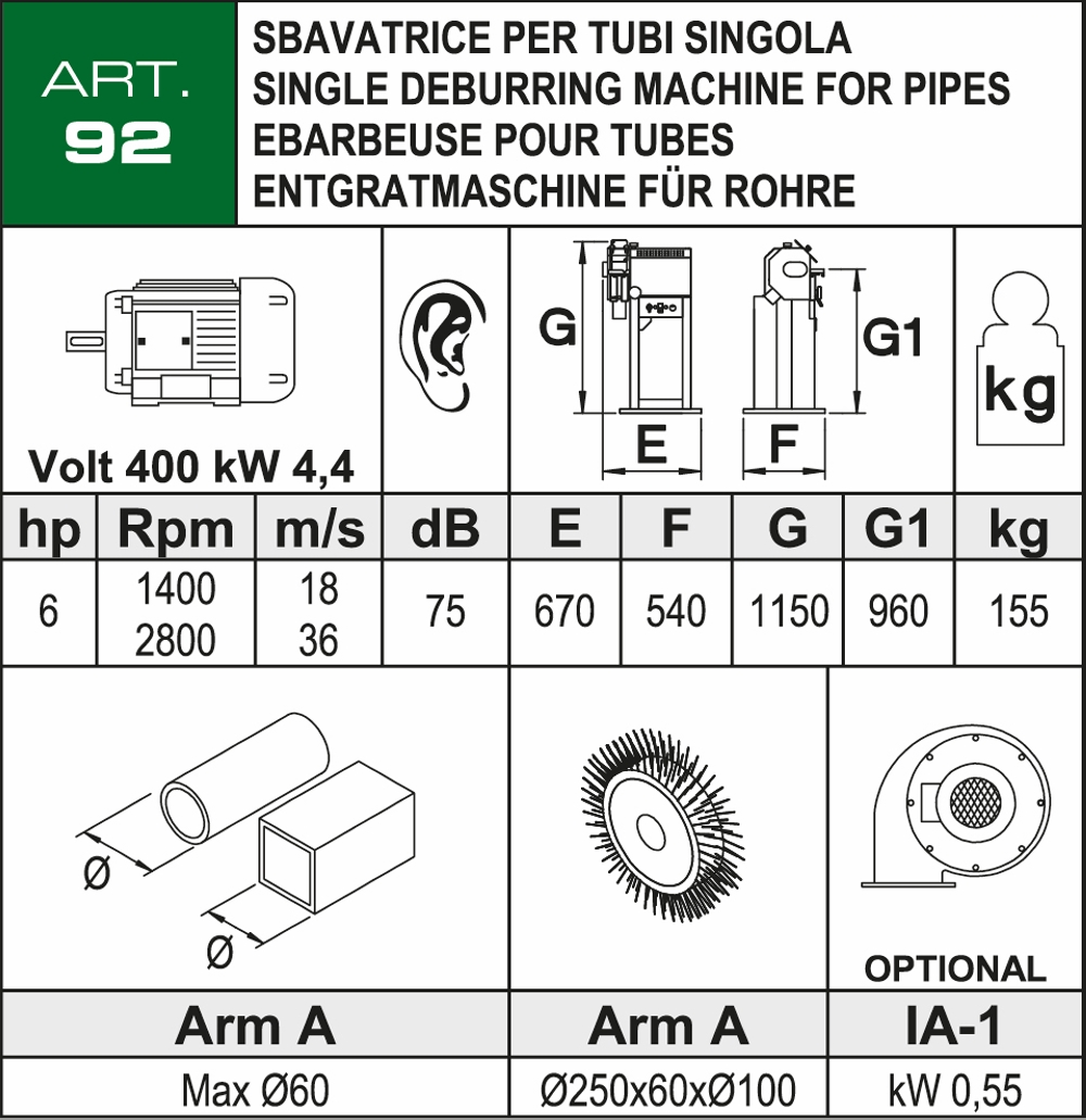 Sbavatrice Aceti ART.92 Nuova in vendita - foto 2
