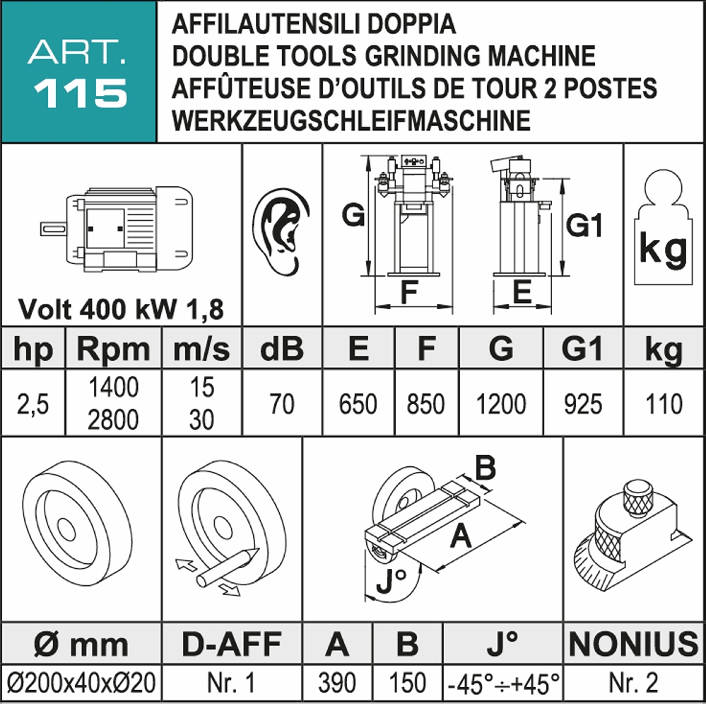 Affilautensili Aceti ART.115 Nuova in vendita - foto 2