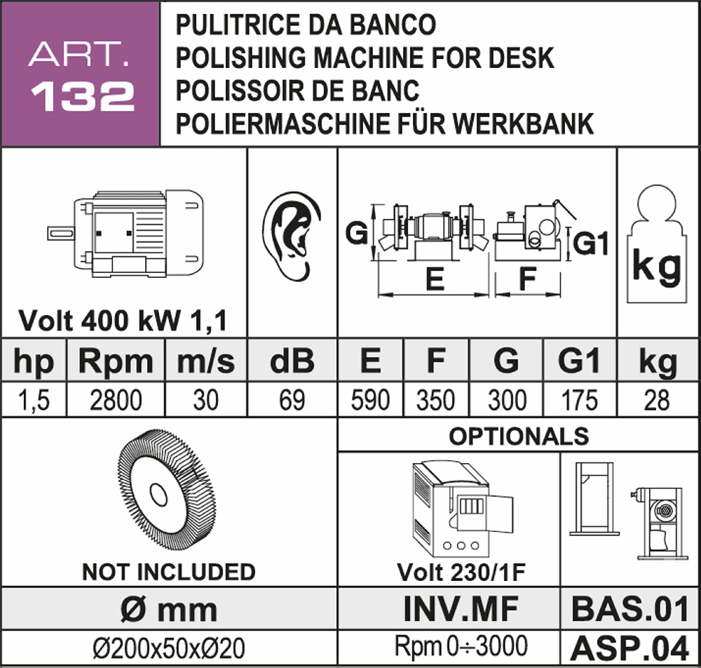 Pulitrice Aceti ART.132 Nuova in vendita - foto 2