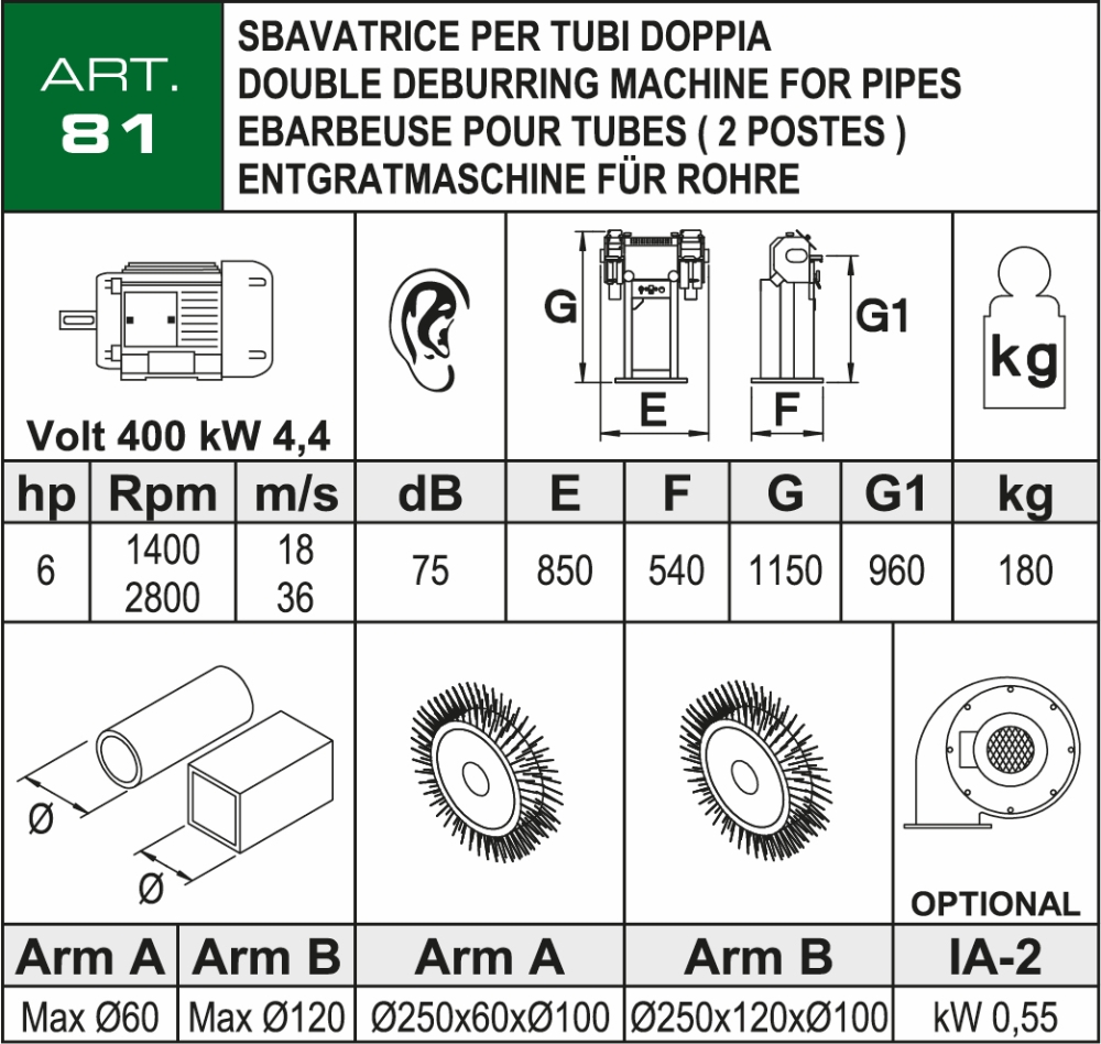 Sbavatrice Aceti ART.81 Nuova in vendita - foto 2