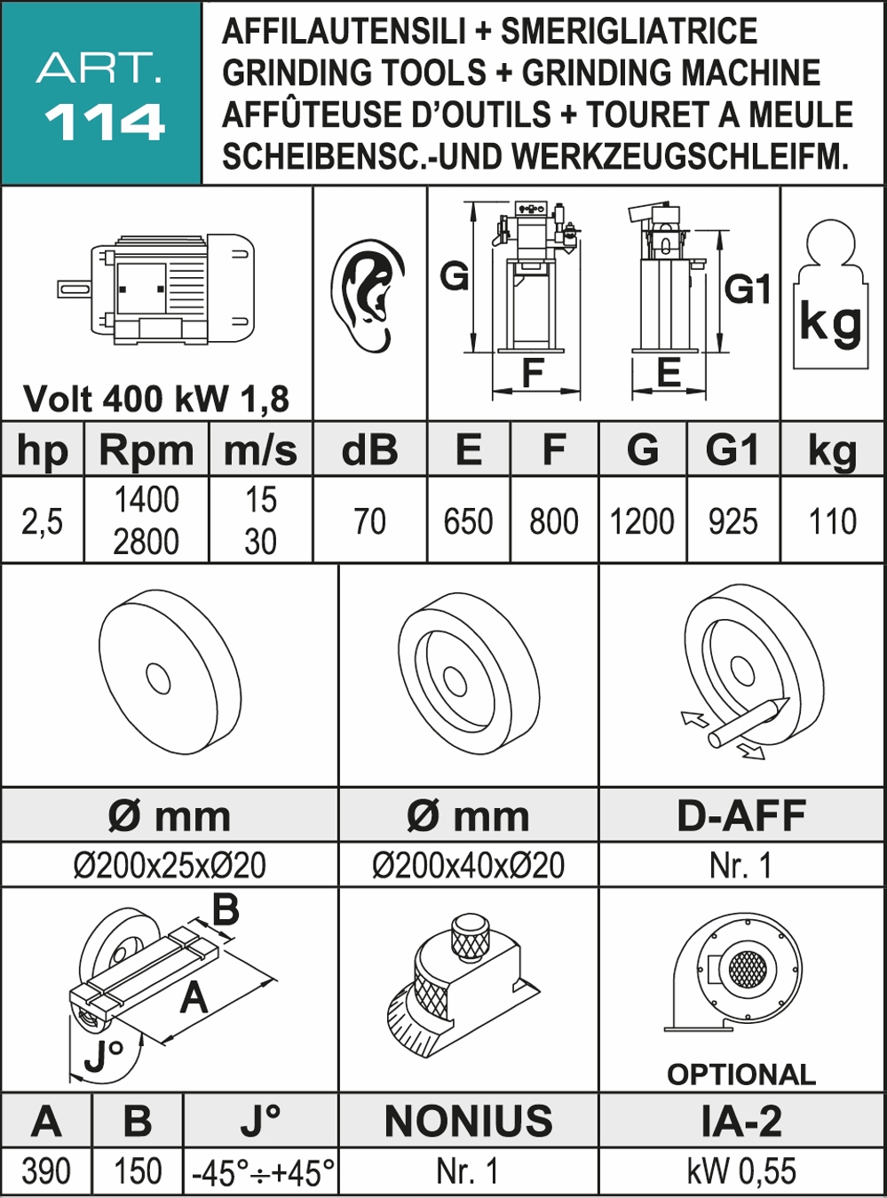 Affilautensili Aceti ART.114 Nuova in vendita - foto 2