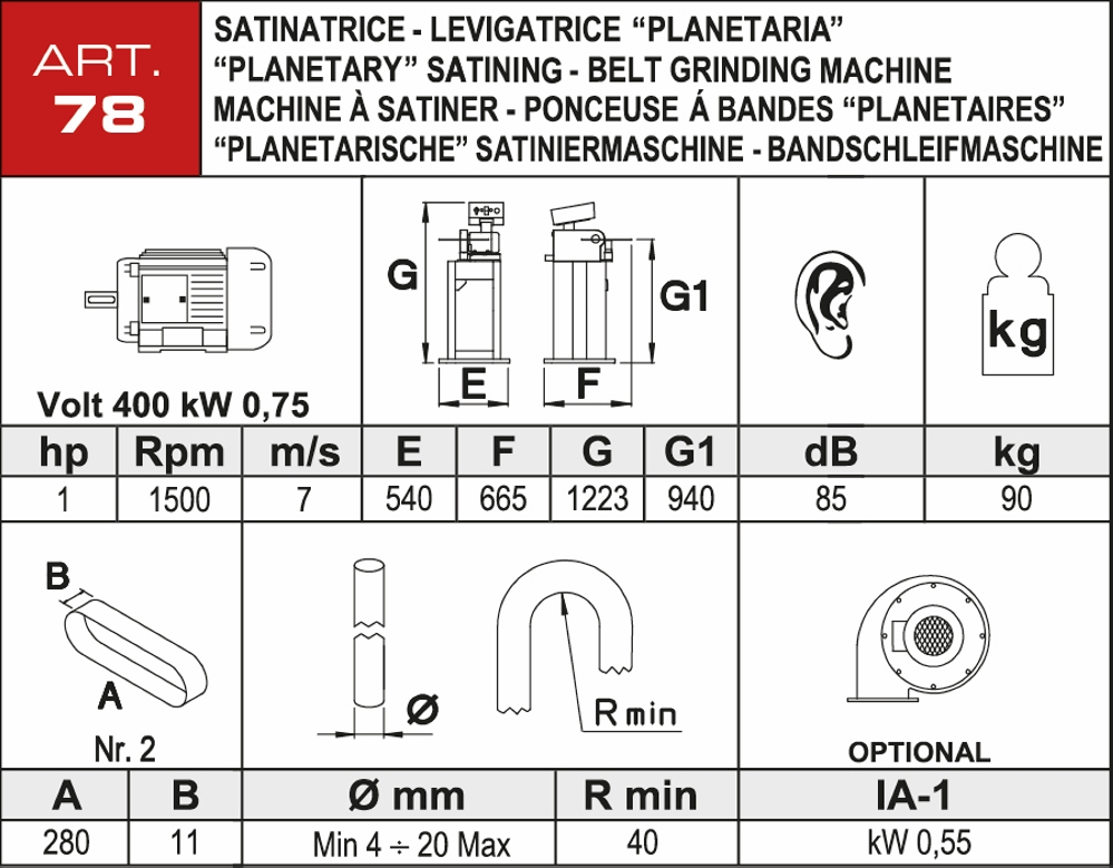 Satinatrice Aceti ART.78 Nuovo in vendita - foto 2