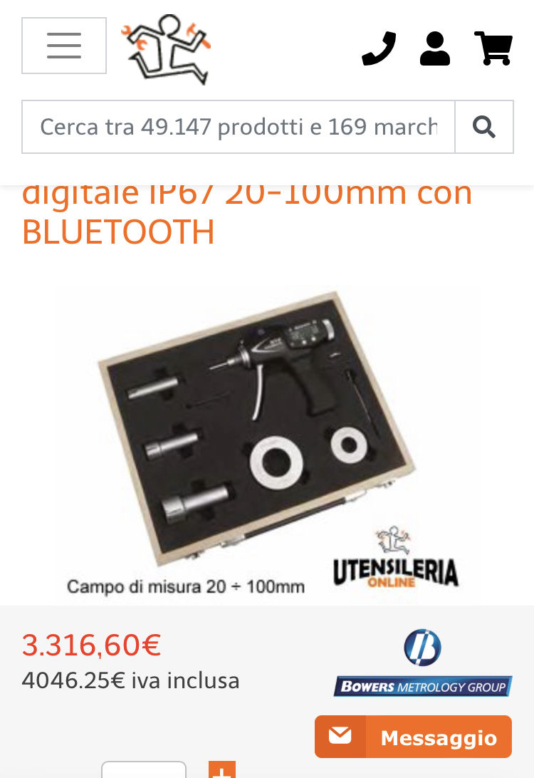 NUOVI Set micrometri digitali Bowers IP67 certificati in vendita - foto 2