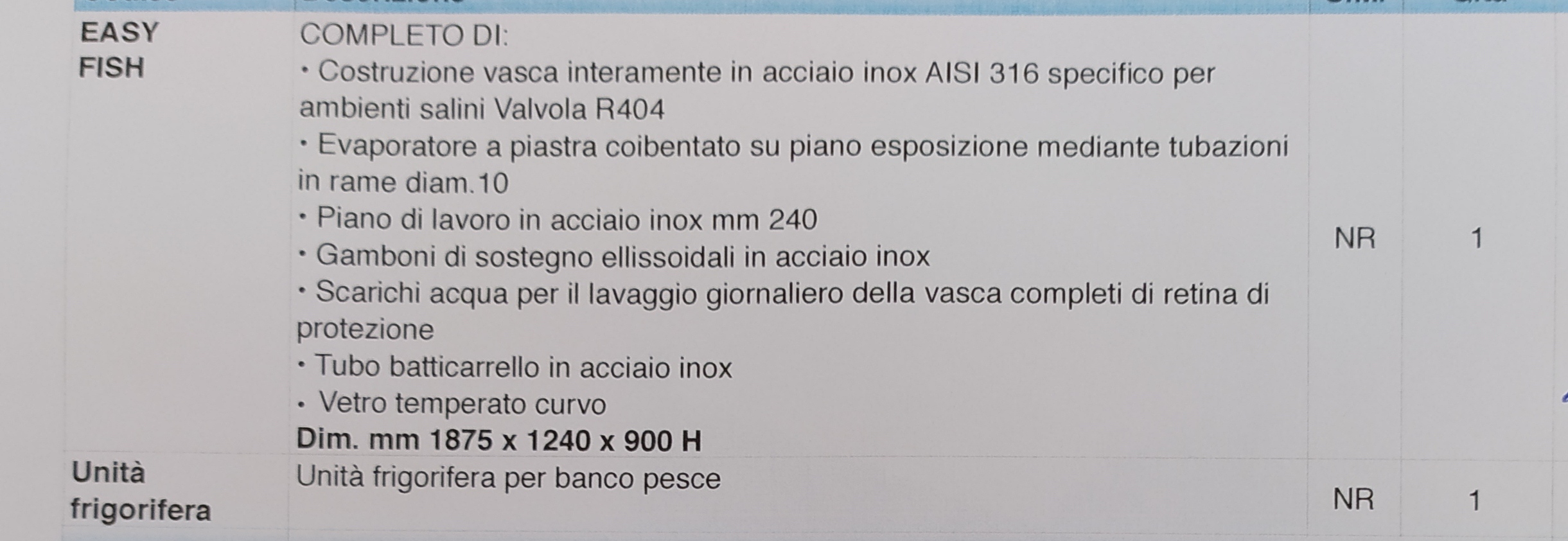 BANCO FRIGO REFRIGERATO PER PESCHERIA in vendita - foto 2