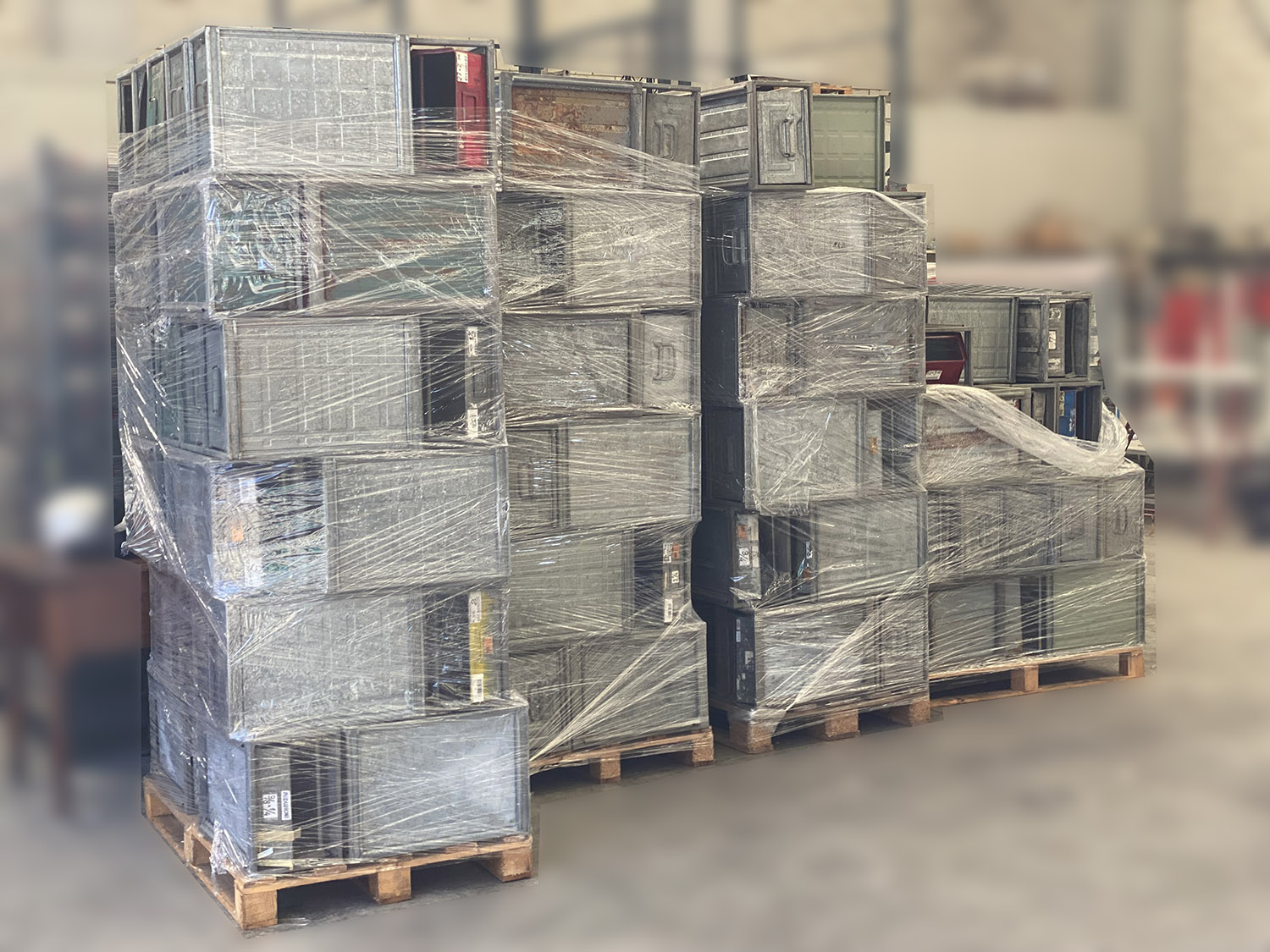 Scaffale componibile usato per cassette a bocca di lupo in vendita - foto 4