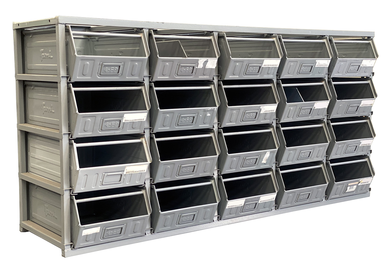 Scaffalatura cassettiera usata per cassette in metallo in vendita - foto 1