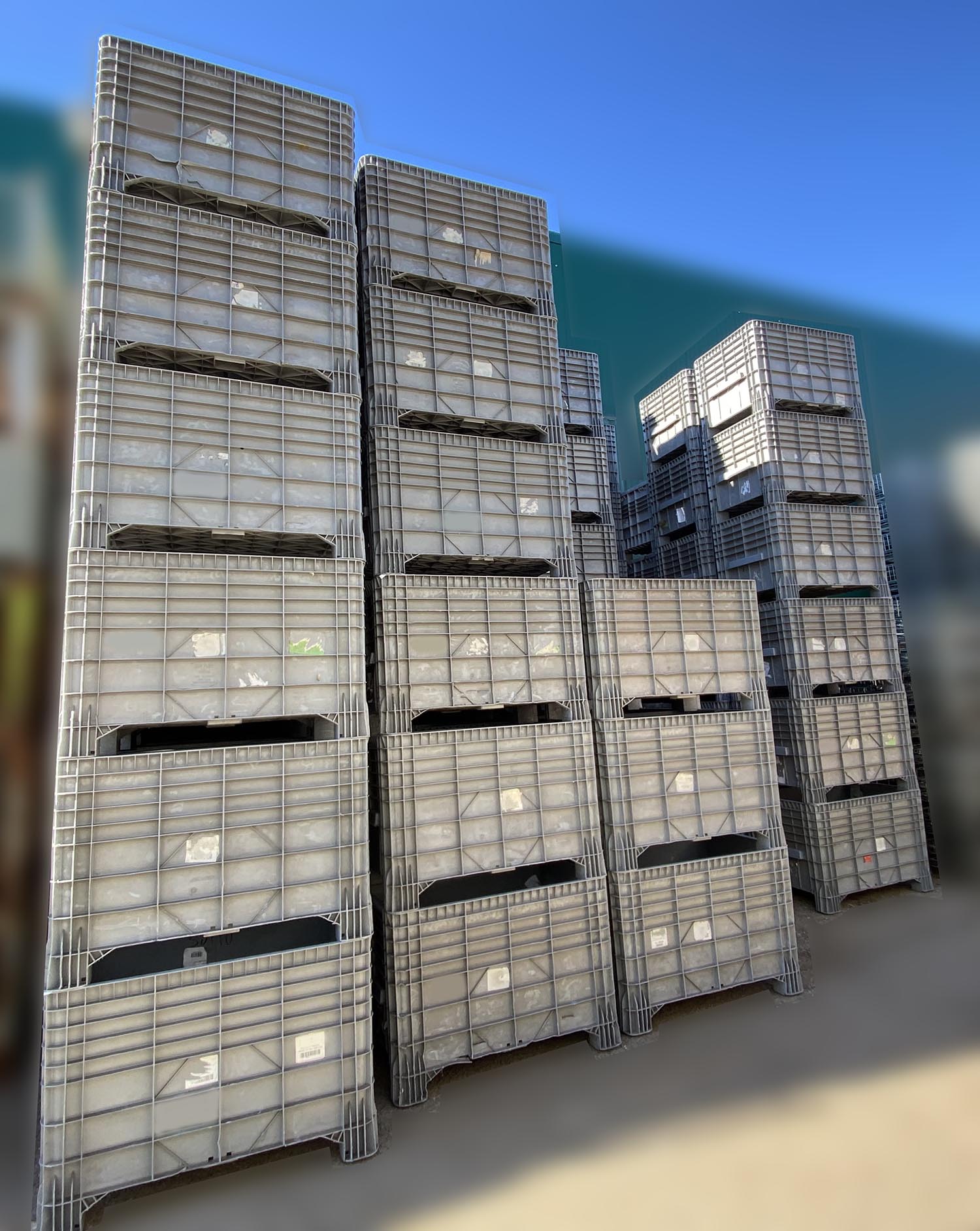 Cassoni bins in plastica impilabili usati in vendita - foto 5