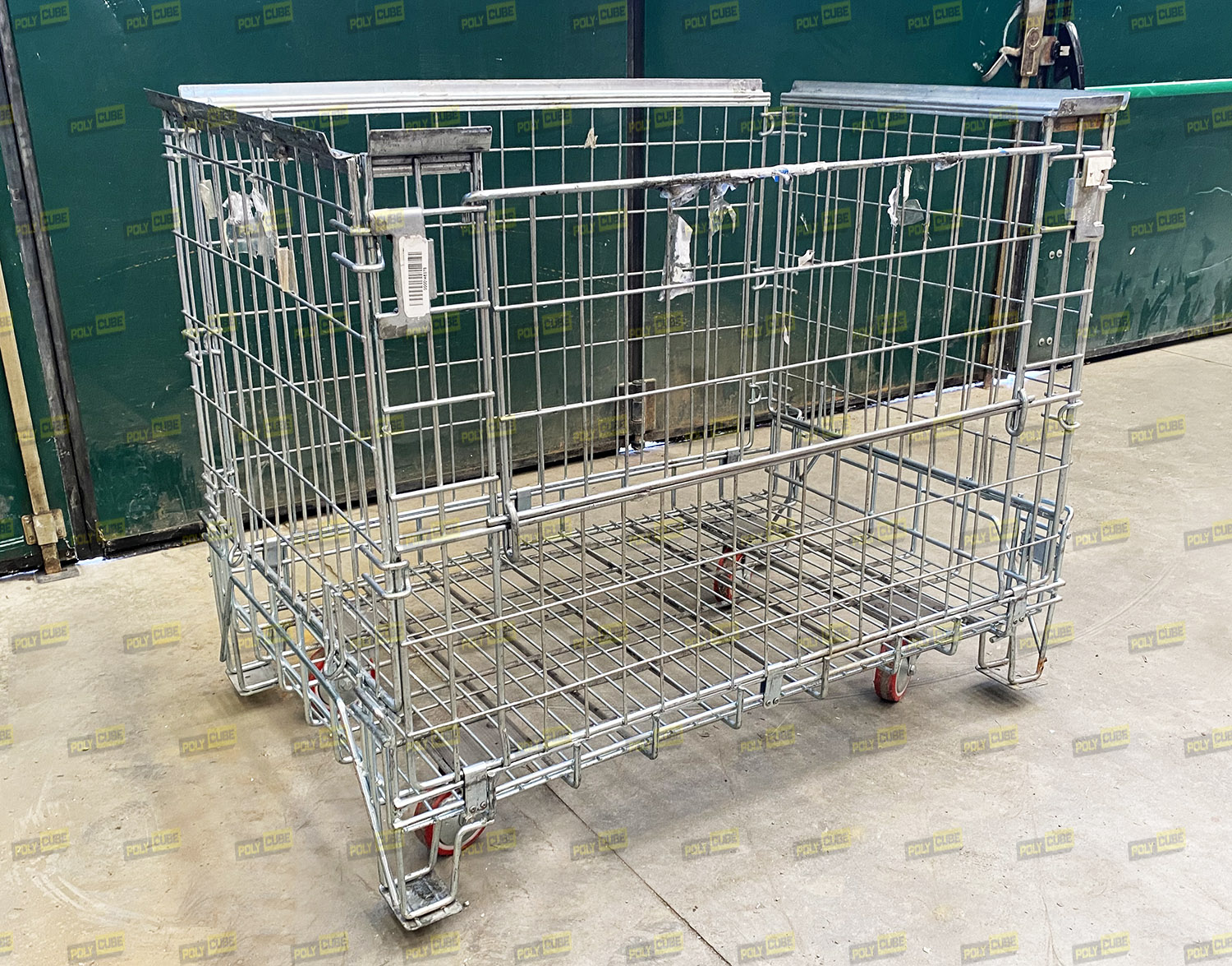 Ceste zincate con ruote o carrelli ripiegabili usati in vendita - foto 1