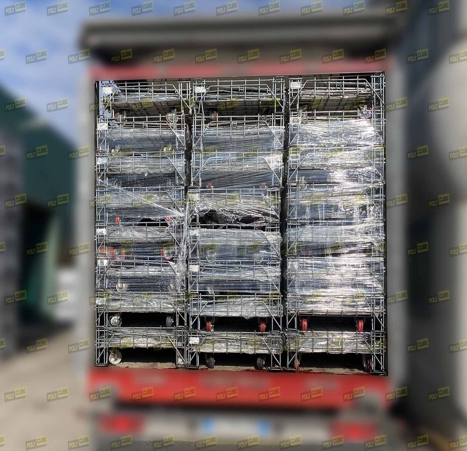 Ceste zincate con ruote o carrelli ripiegabili usati in vendita - foto 13