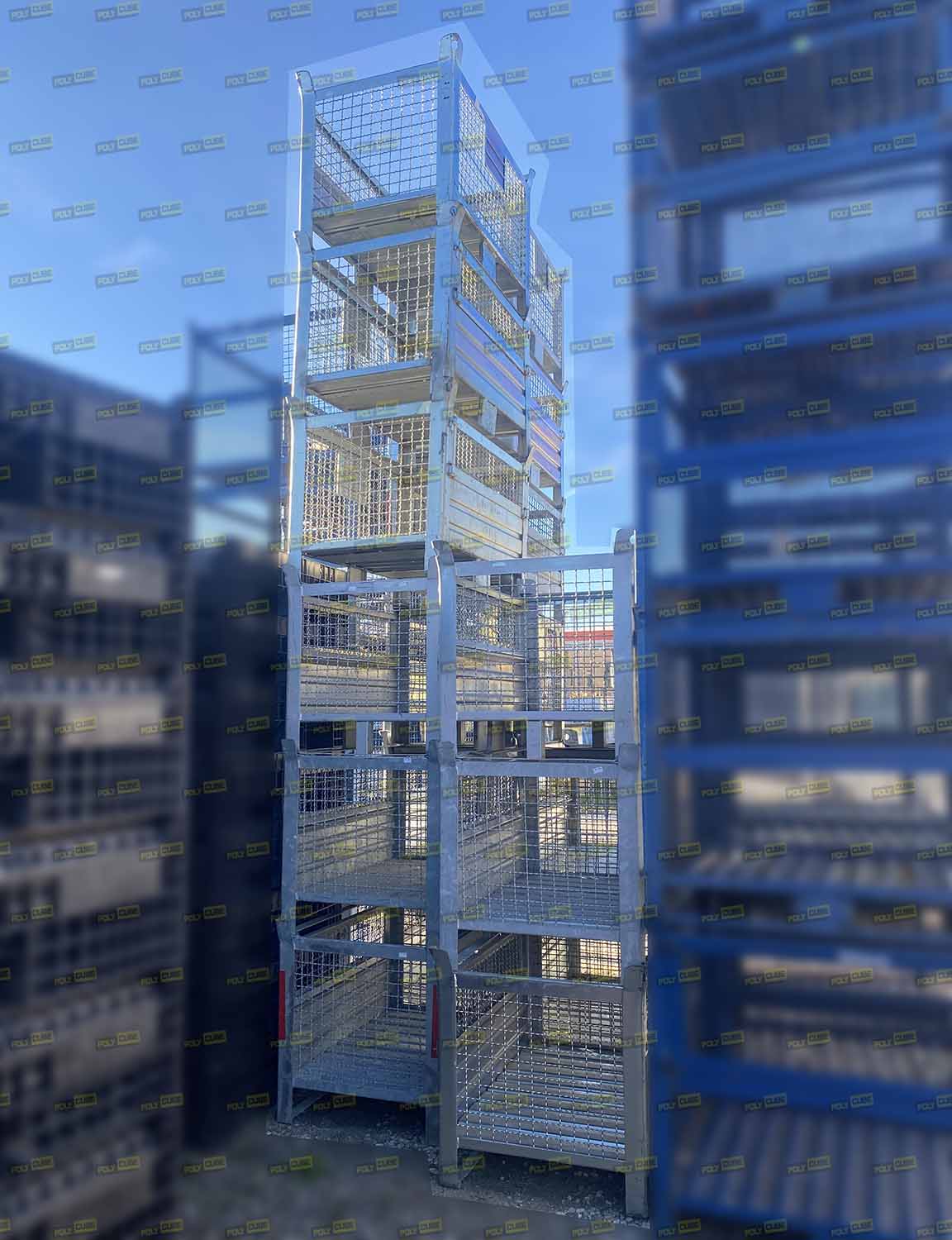 GABBIE O CESTE IN FERRO ZINCATE  in vendita - foto 4