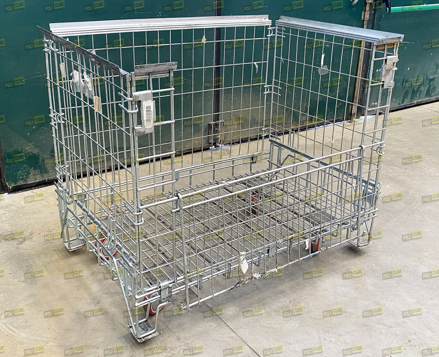Ceste zincate con ruote o carrelli ripiegabili usati in vendita - foto 2