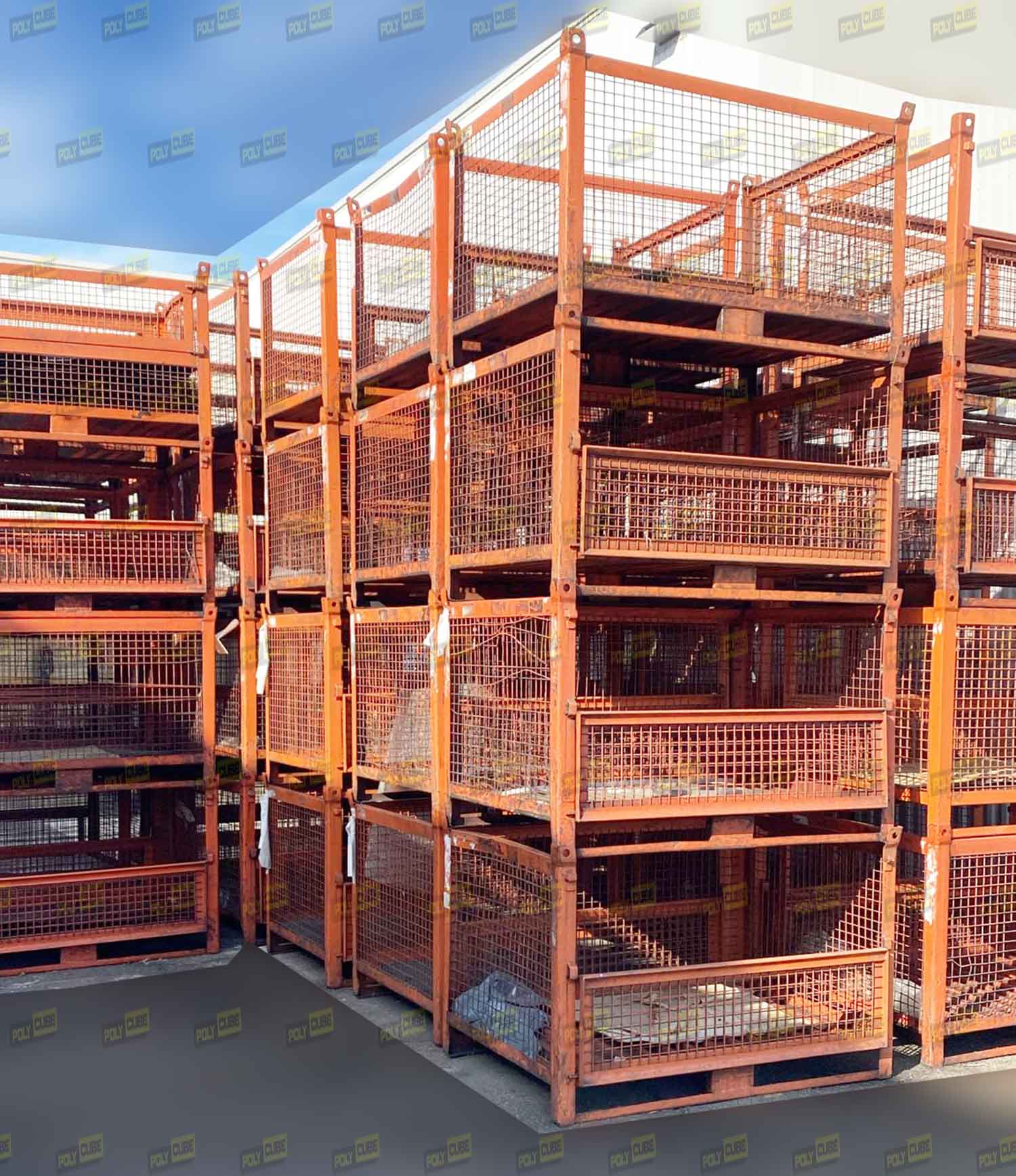 Gabbie metalliche industriali usate mm 1500x1000 h1000  in vendita - foto 9