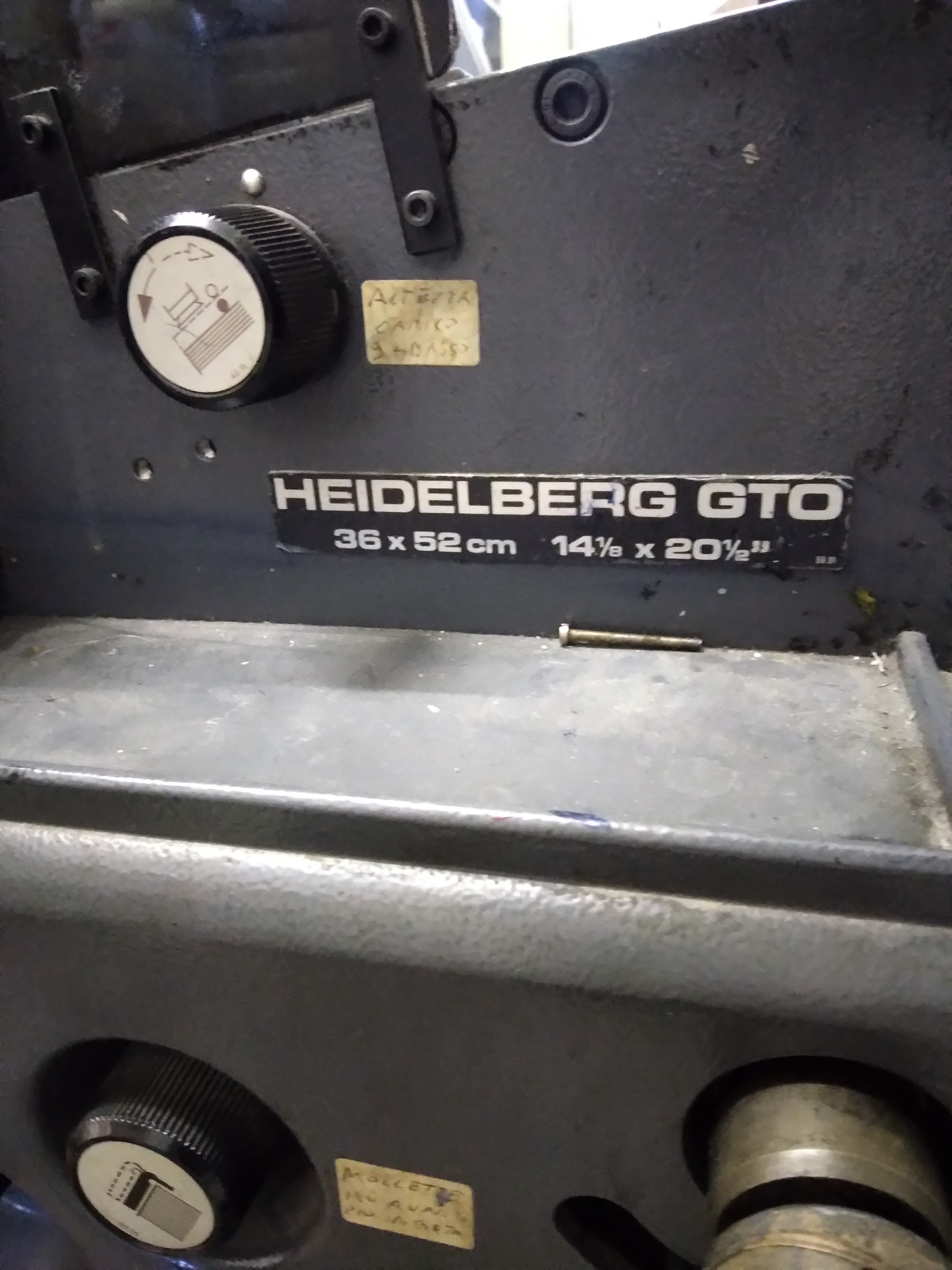 MACCHINA STAMPA OFFSET HEIDELBERG GTO 36 X 52 in vendita - foto 3