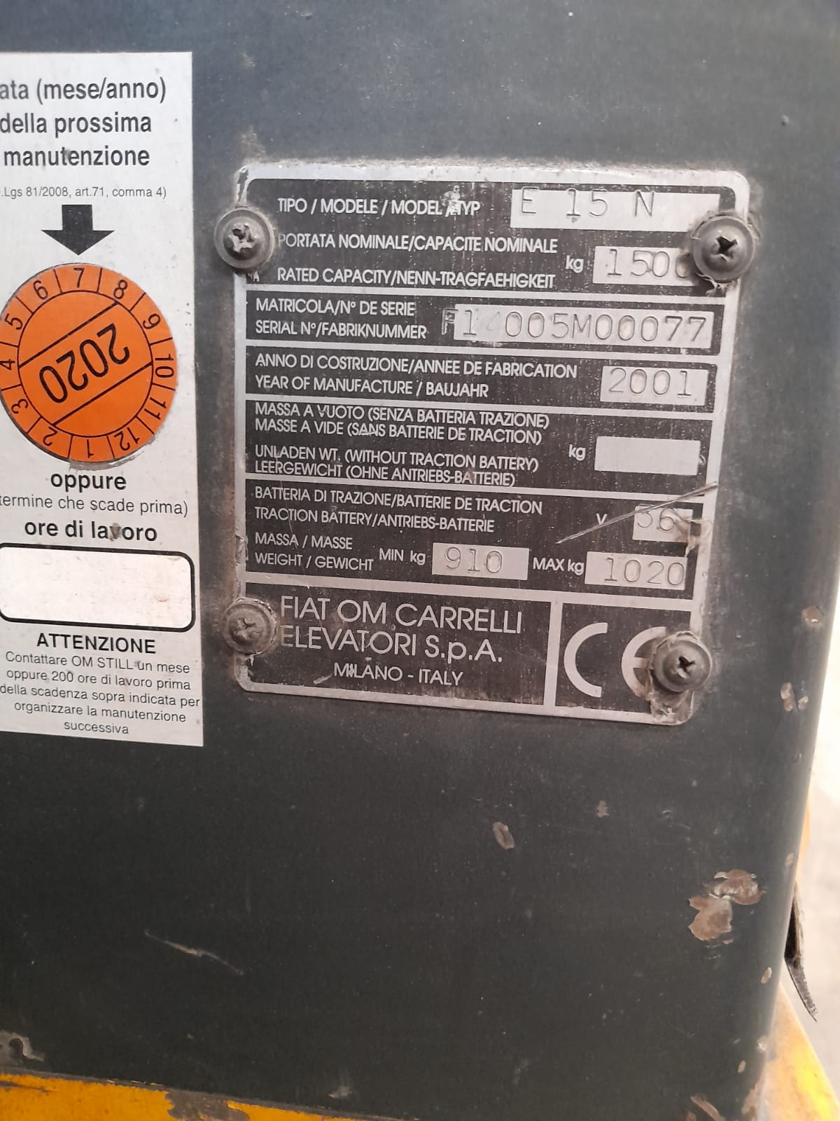 Carrello elevatore OM E 15 N in vendita - foto 6