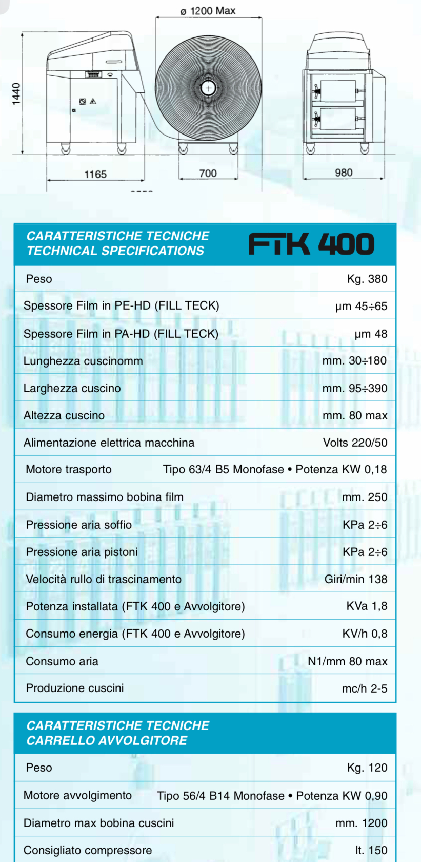 Macchina cuscinetti aria FILL TEK FTK400 in vendita - foto 6