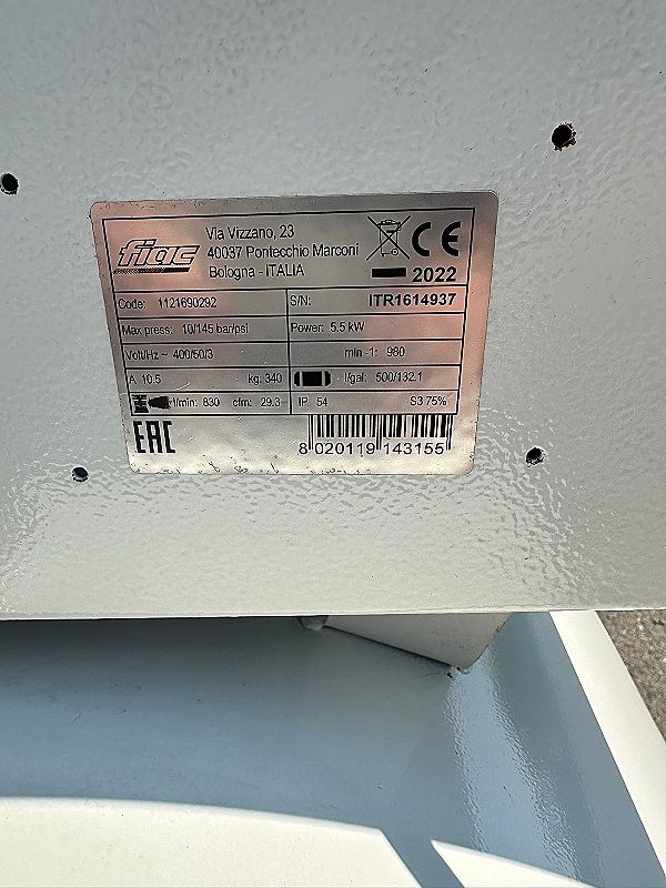 Compressore silenziato Fiac motore da 5,5kw in vendita - foto 8