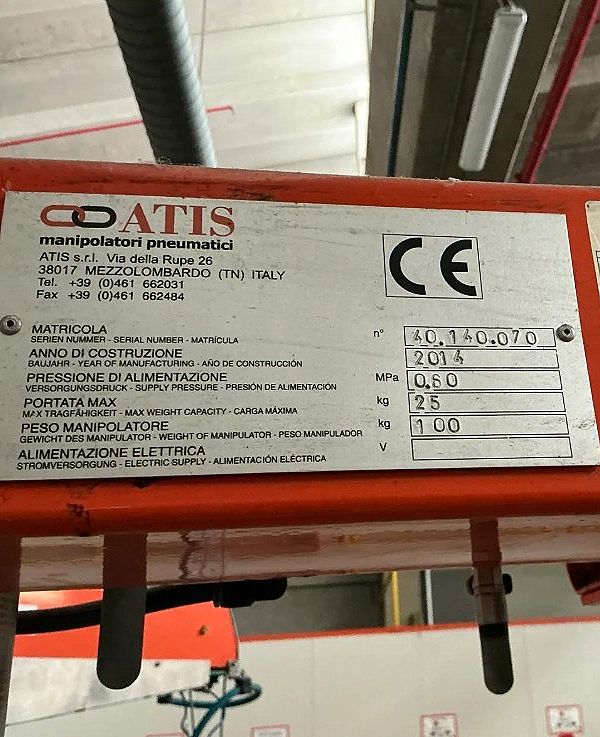 Manipolatore pneumatico Atis portata 25 kg in vendita - foto 8