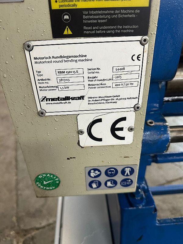 Calandra Metallkraft elettrica RBM 1301-15 in vendita - foto 6