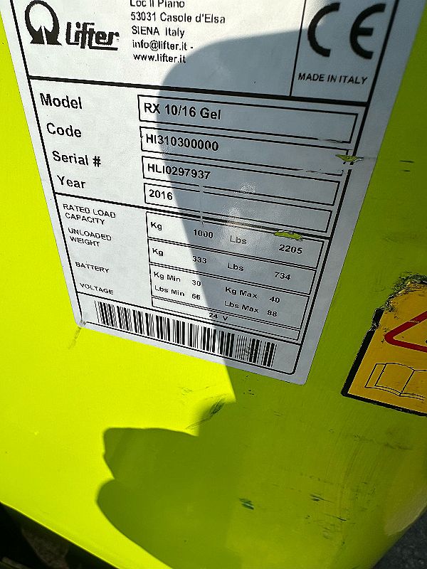 Transpallet elettrico con colonna Lifter in vendita - foto 4