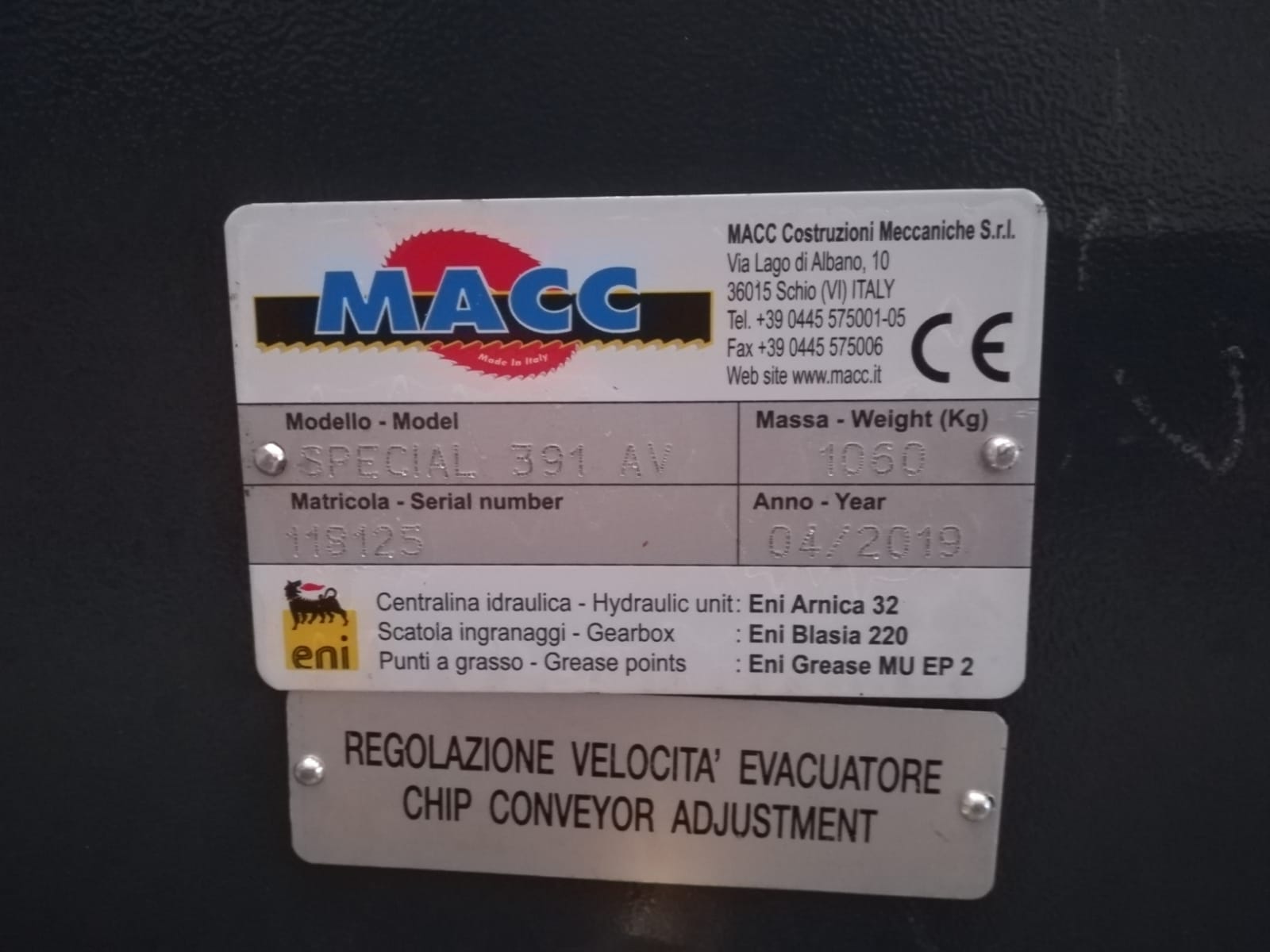 SEGATRICE AUTOMATICA MACC MOD. SPECIAL 391 AV in vendita - foto 7