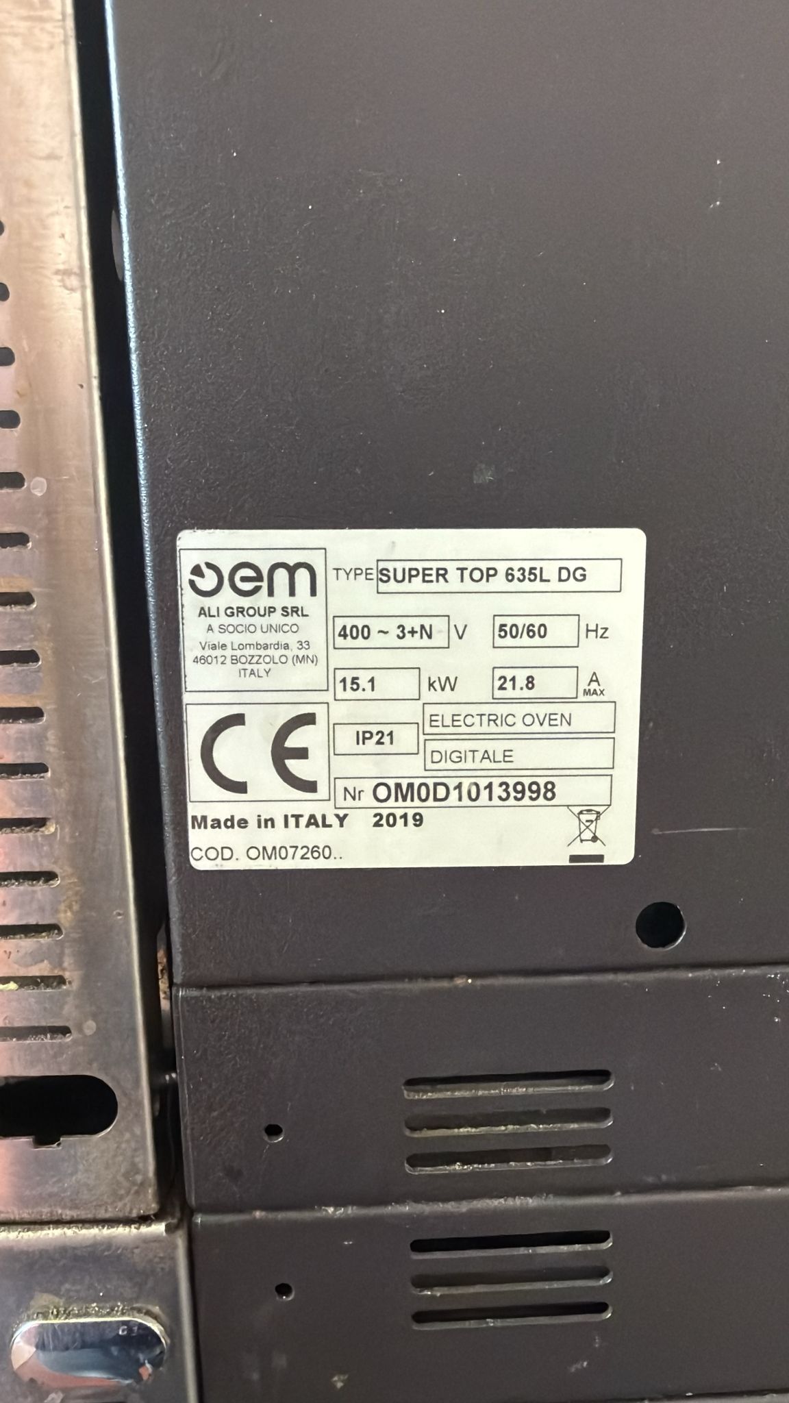 Forni oem pizza 6+6 super top 365 l dg usato  in vendita - foto 2