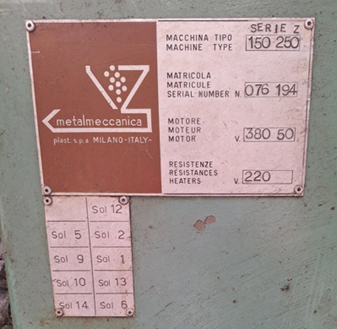 PRESSA A INIEZIONE Z150/250 in vendita - foto 2