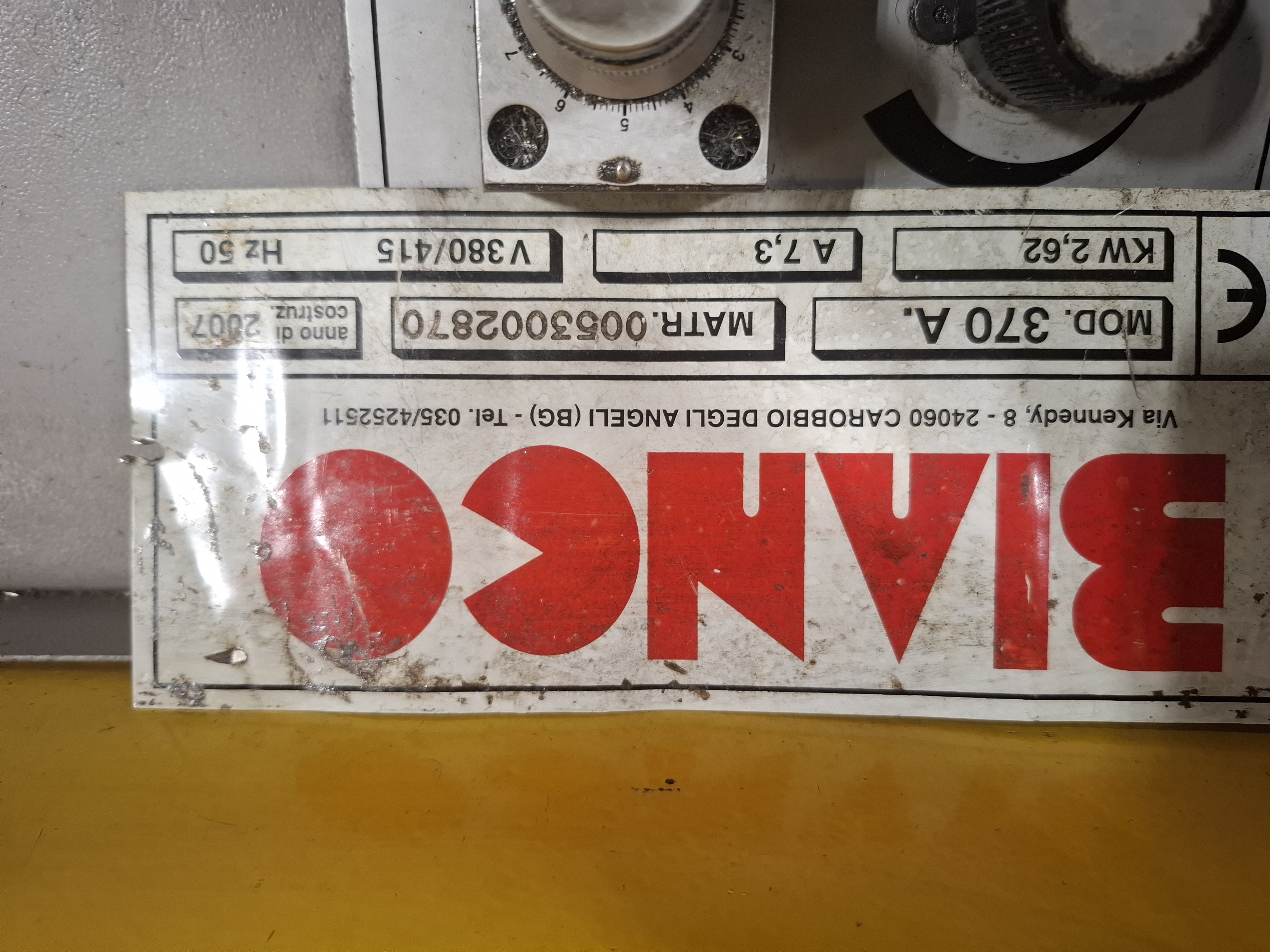 SEGHETTO CNC MARCA BIANCO MOD. 370 A  in vendita - foto 4