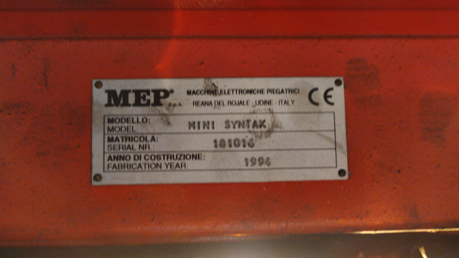 Macchinario Mep Mini-Syntax in vendita - foto 8