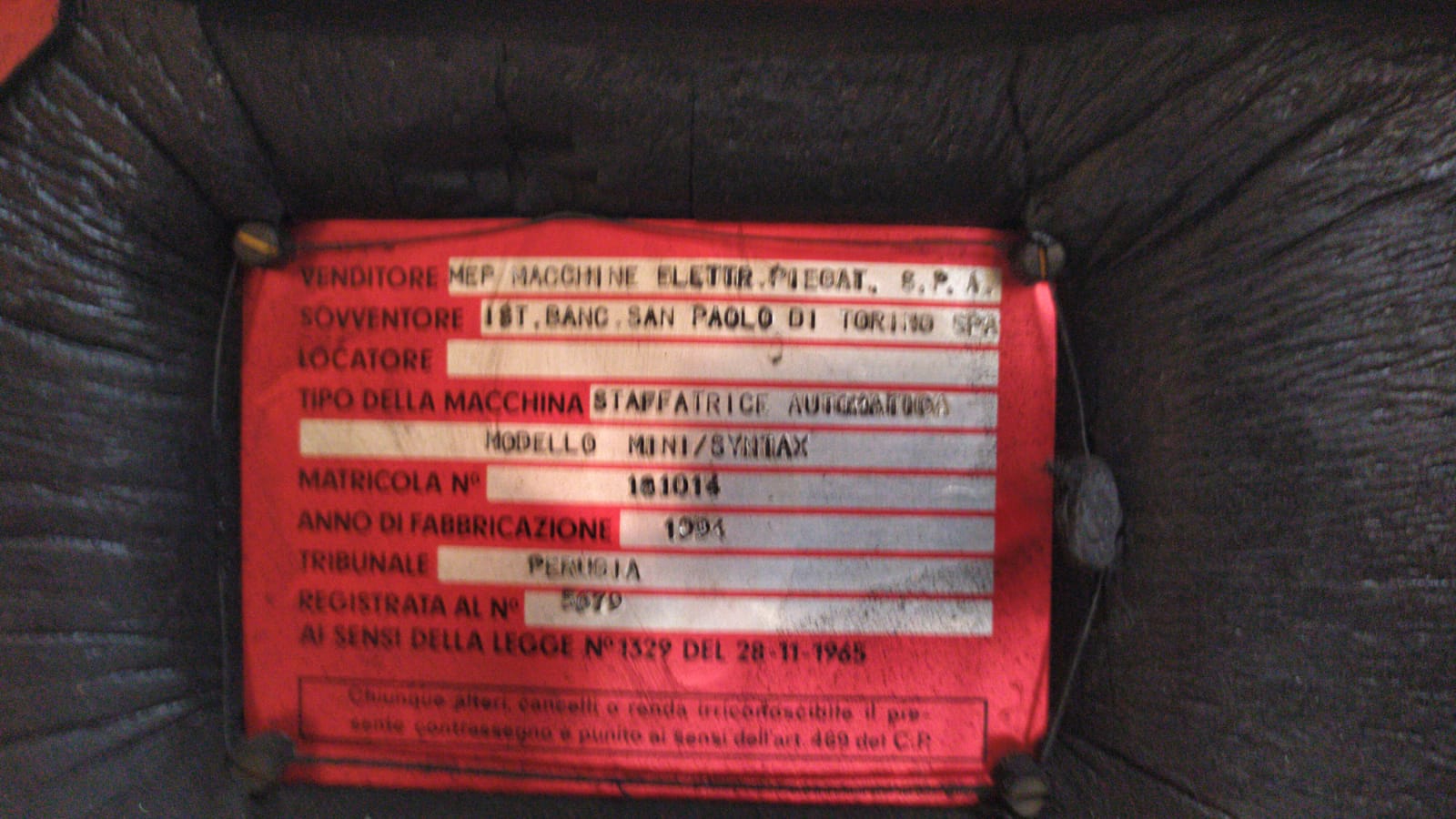 Macchinario Mep Mini-Syntax in vendita - foto 2