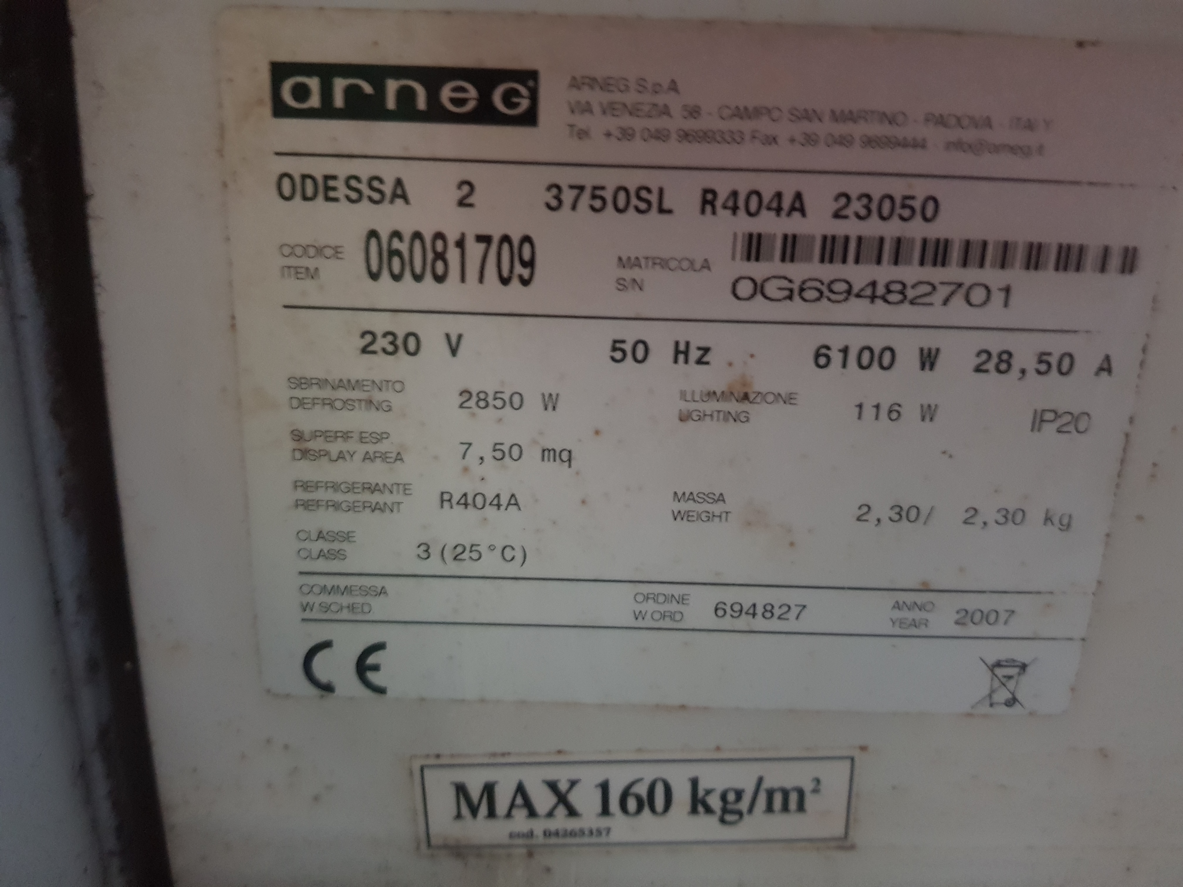 Murale frigo per market usato in vendita - foto 3