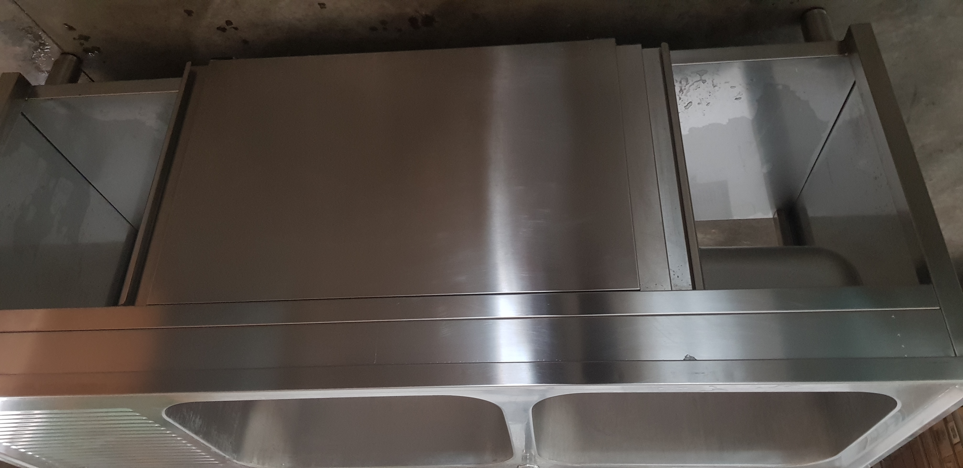 Lavello inox doppia vasca - 2 ante scorrevoli usato in vendita - foto 5