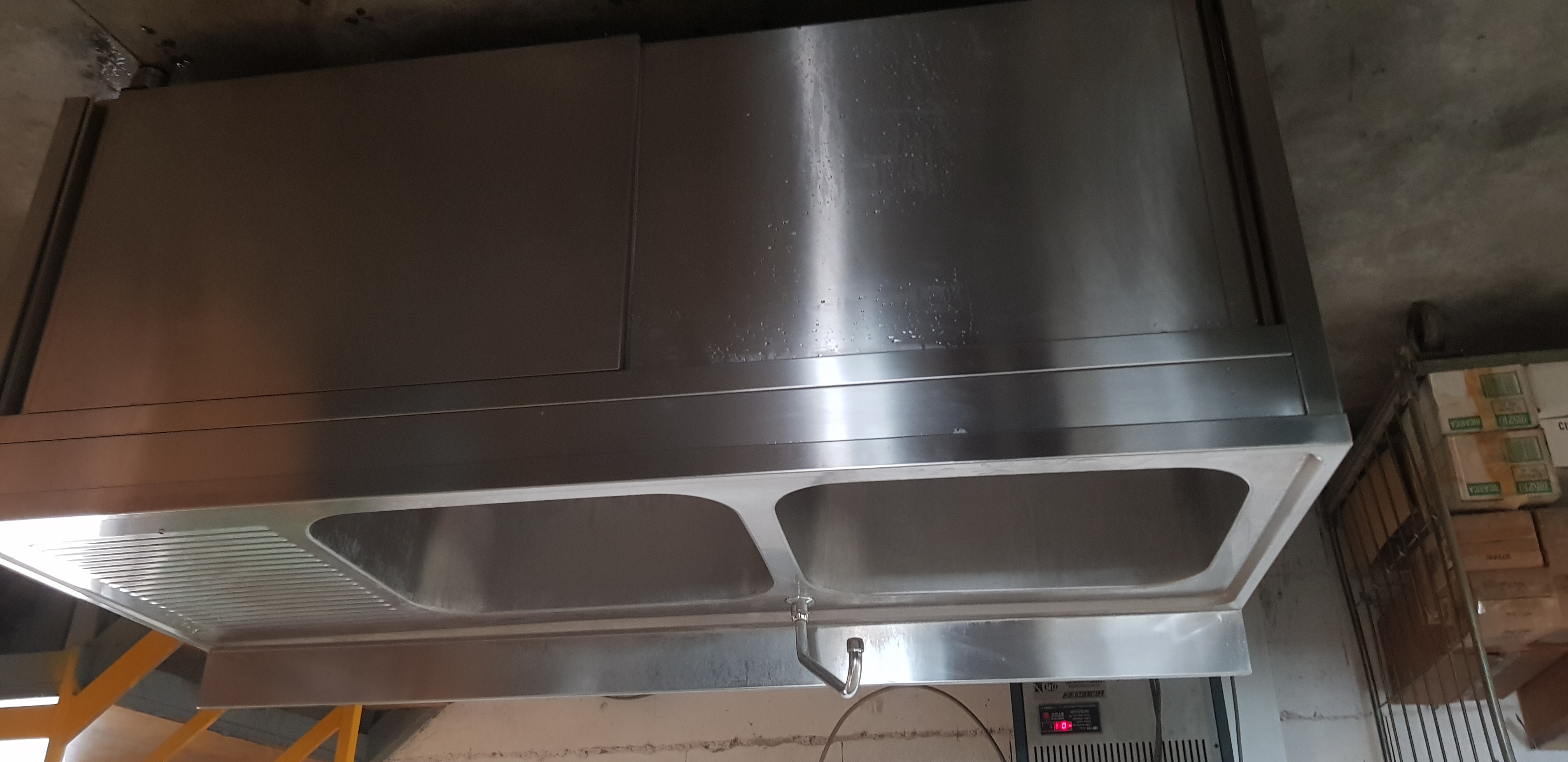 Lavello inox doppia vasca - 2 ante scorrevoli usato in vendita - foto 7
